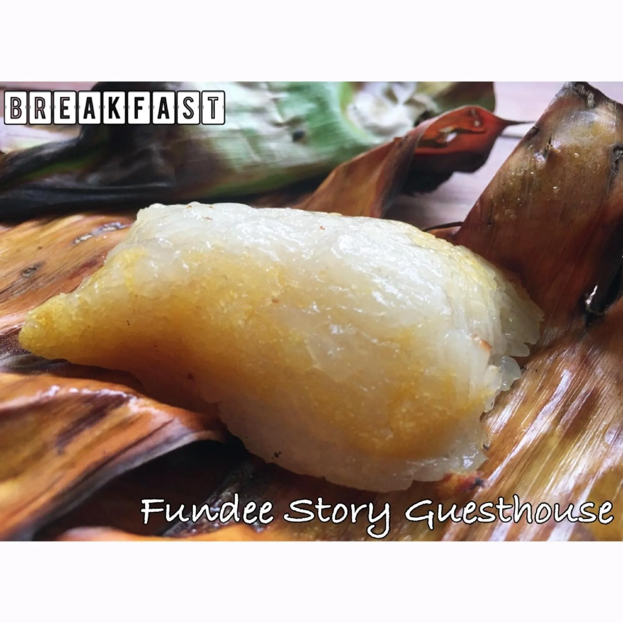 Breakfast in Fundee Story Guesthouse Bamboo House in Chiang mai old town