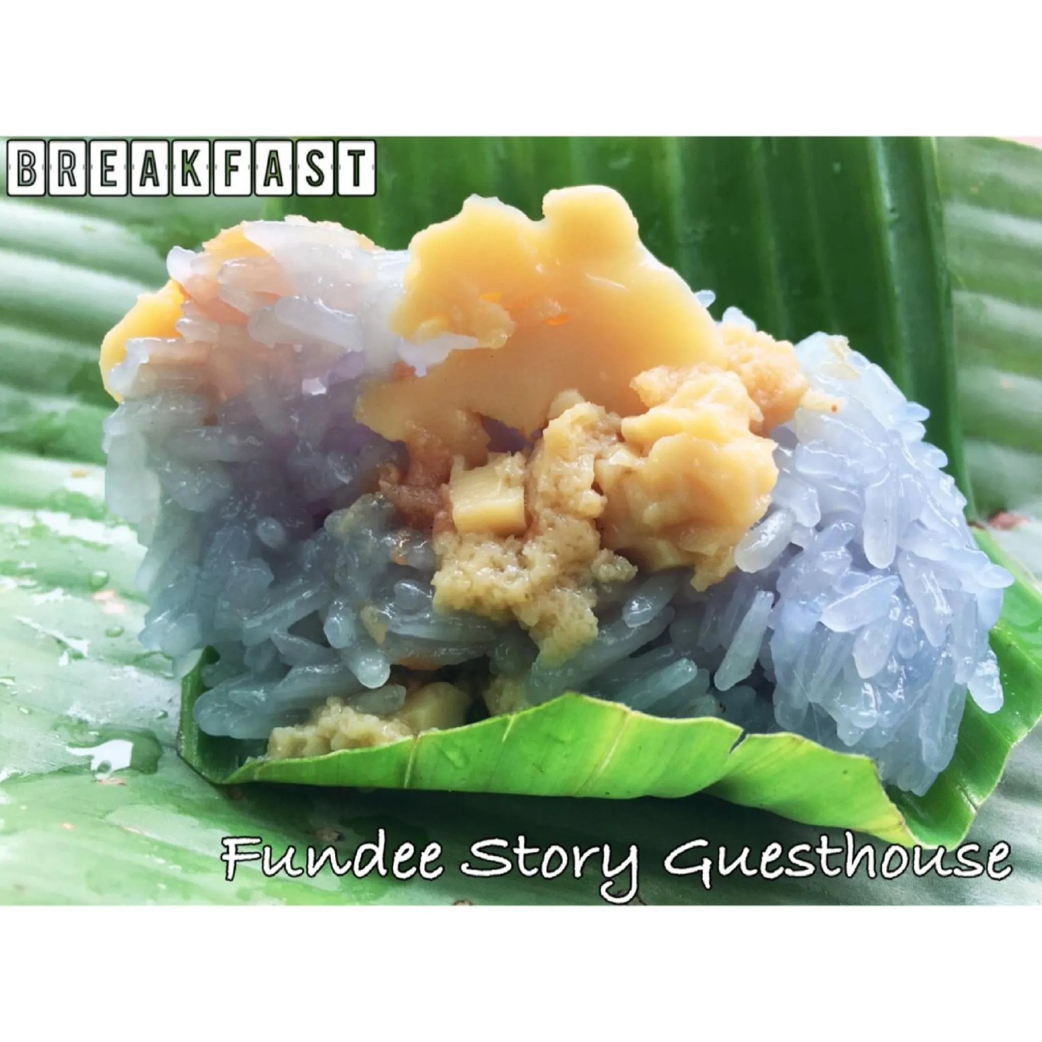 Breakfast in Fundee Story Guesthouse Bamboo House in Chiang mai old town