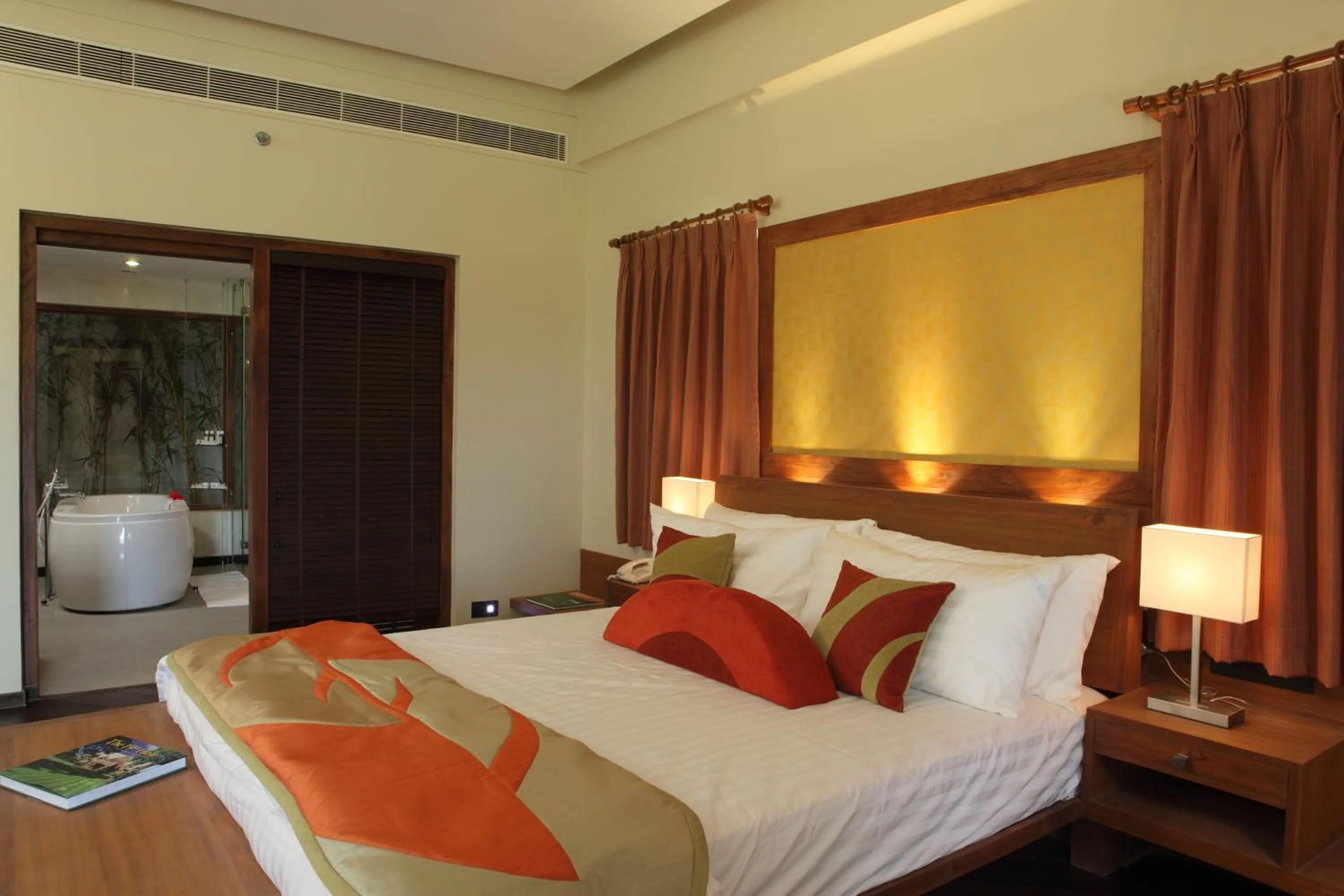 Decorative detail, Bed in Gulmohar Greens Golf & Country Club