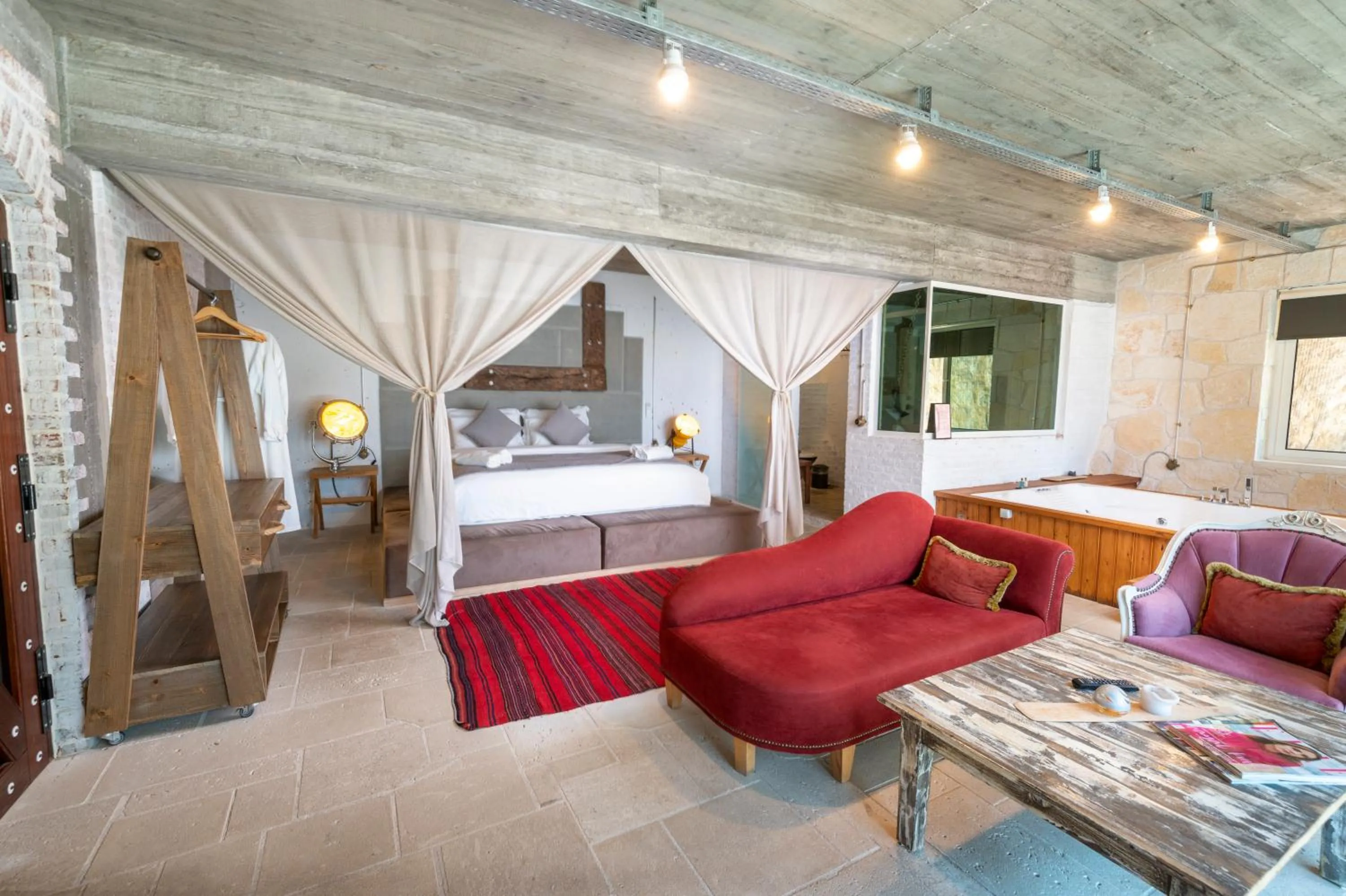 Seating area, Bed in Ölüdeniz Loft - Adults Only