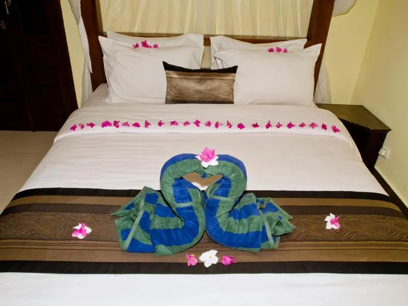 Bed in Gili Air Bungalows