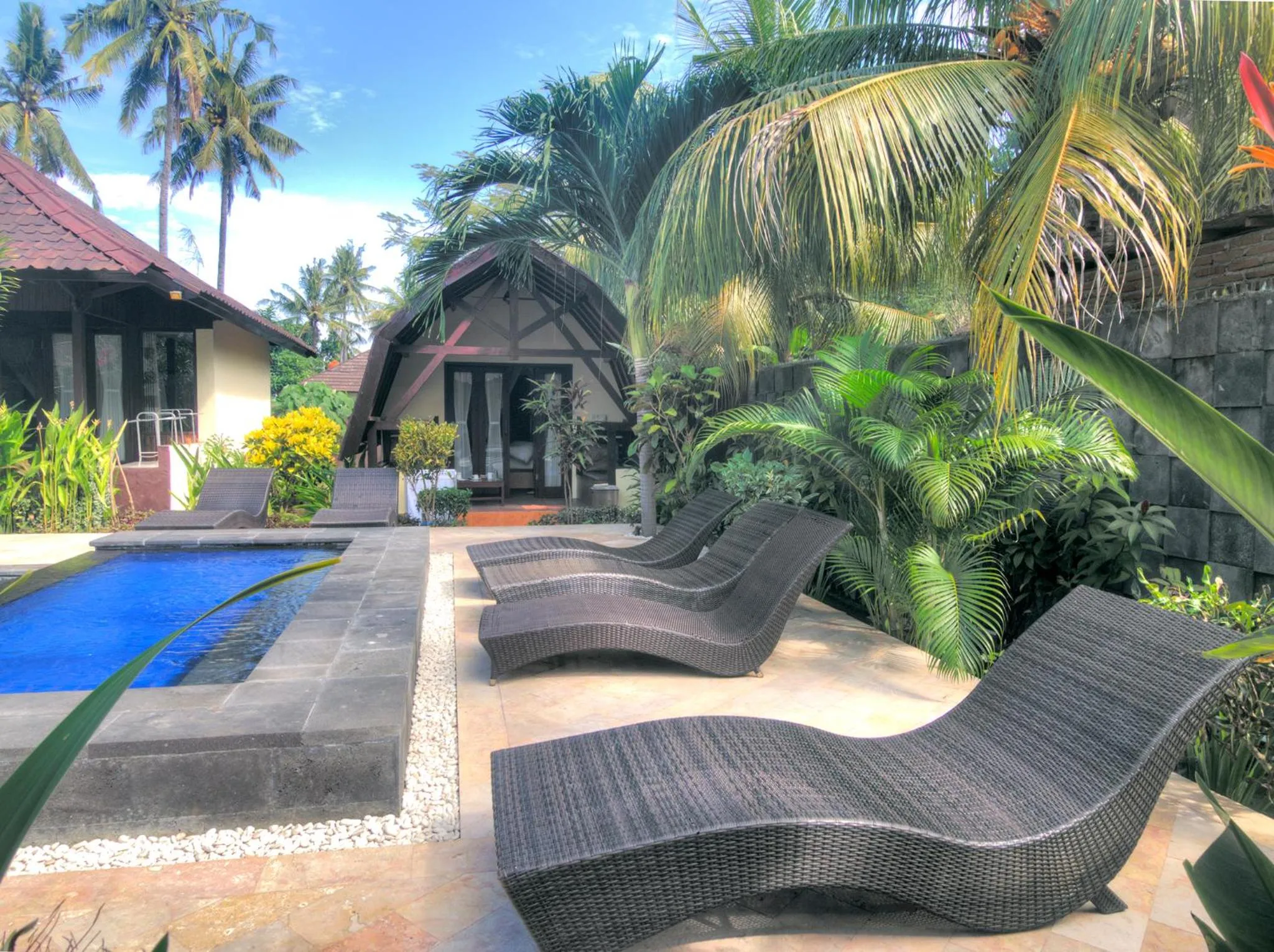 Garden in Gili Air Bungalows