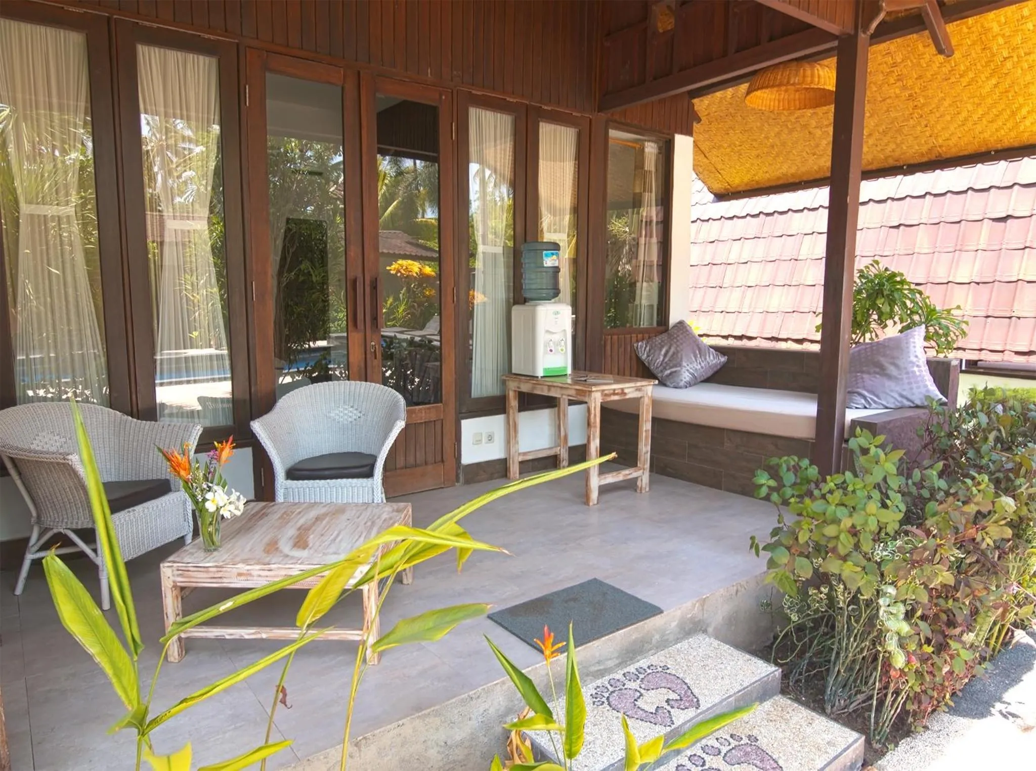 Balcony/Terrace in Gili Air Bungalows