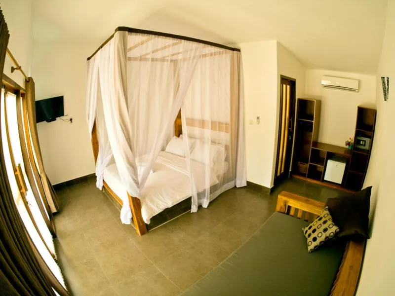 Bed in Gili Air Bungalows