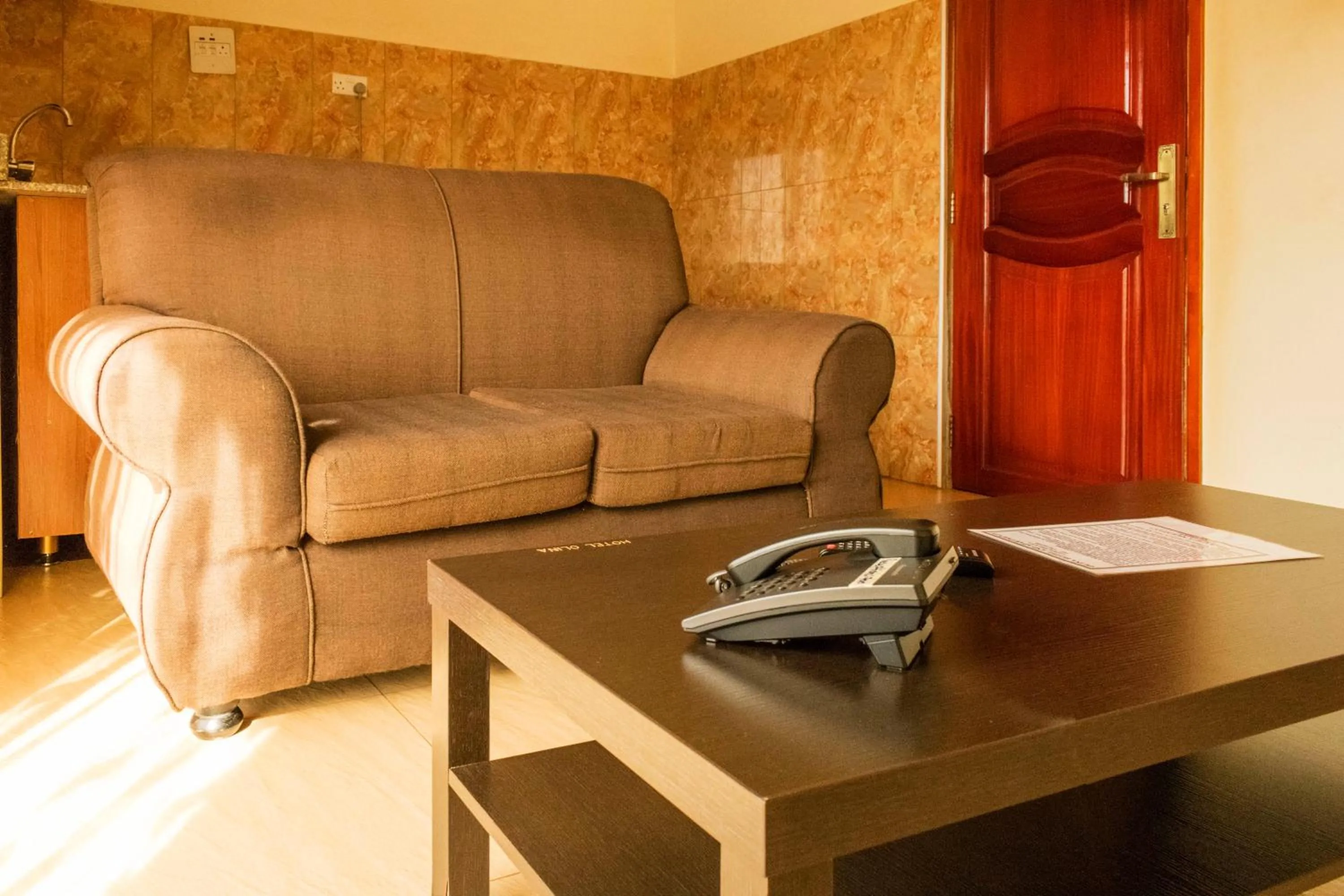 Living room in Olina Hotel and Apartments Kampala