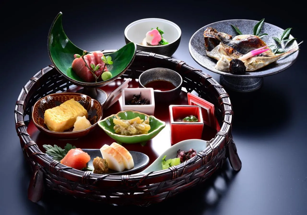 Breakfast in Balinese onsen ryokan Hakone Airu