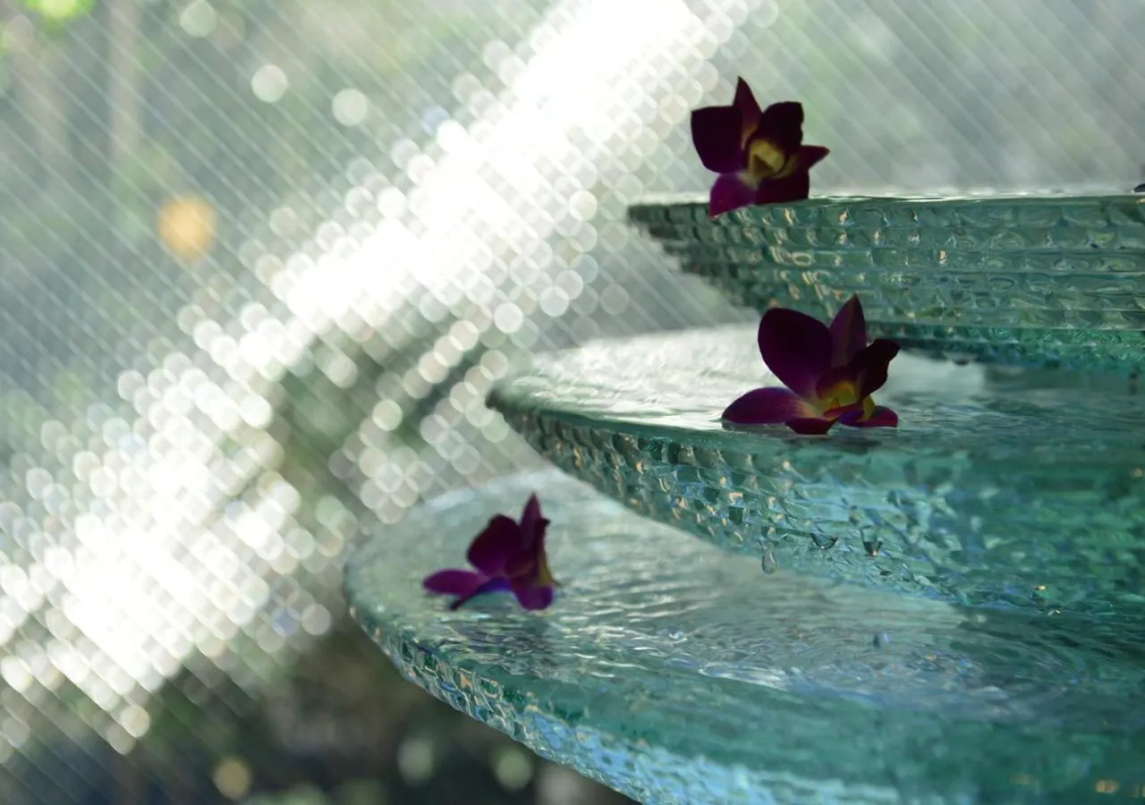 Decorative detail in Balinese onsen ryokan Hakone Airu