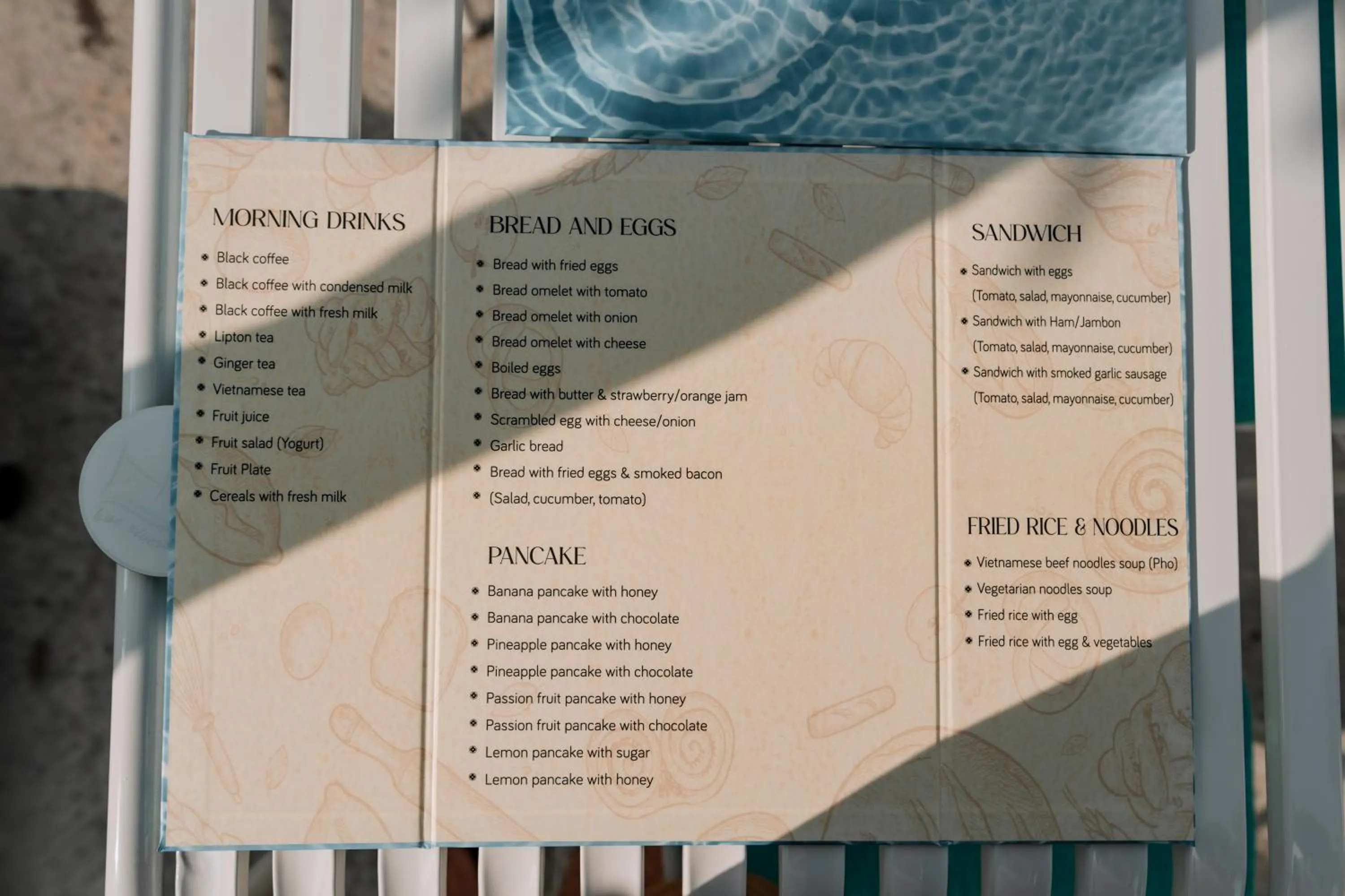 Breakfast in Hue River Side Villa