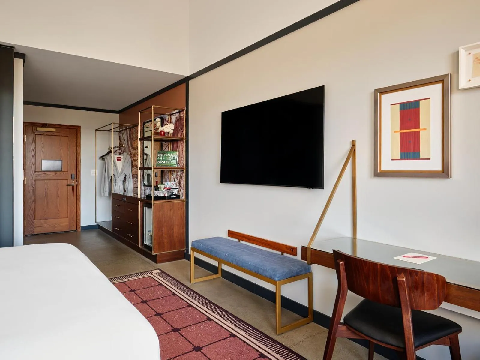 Bed in Detroit Foundation Hotel