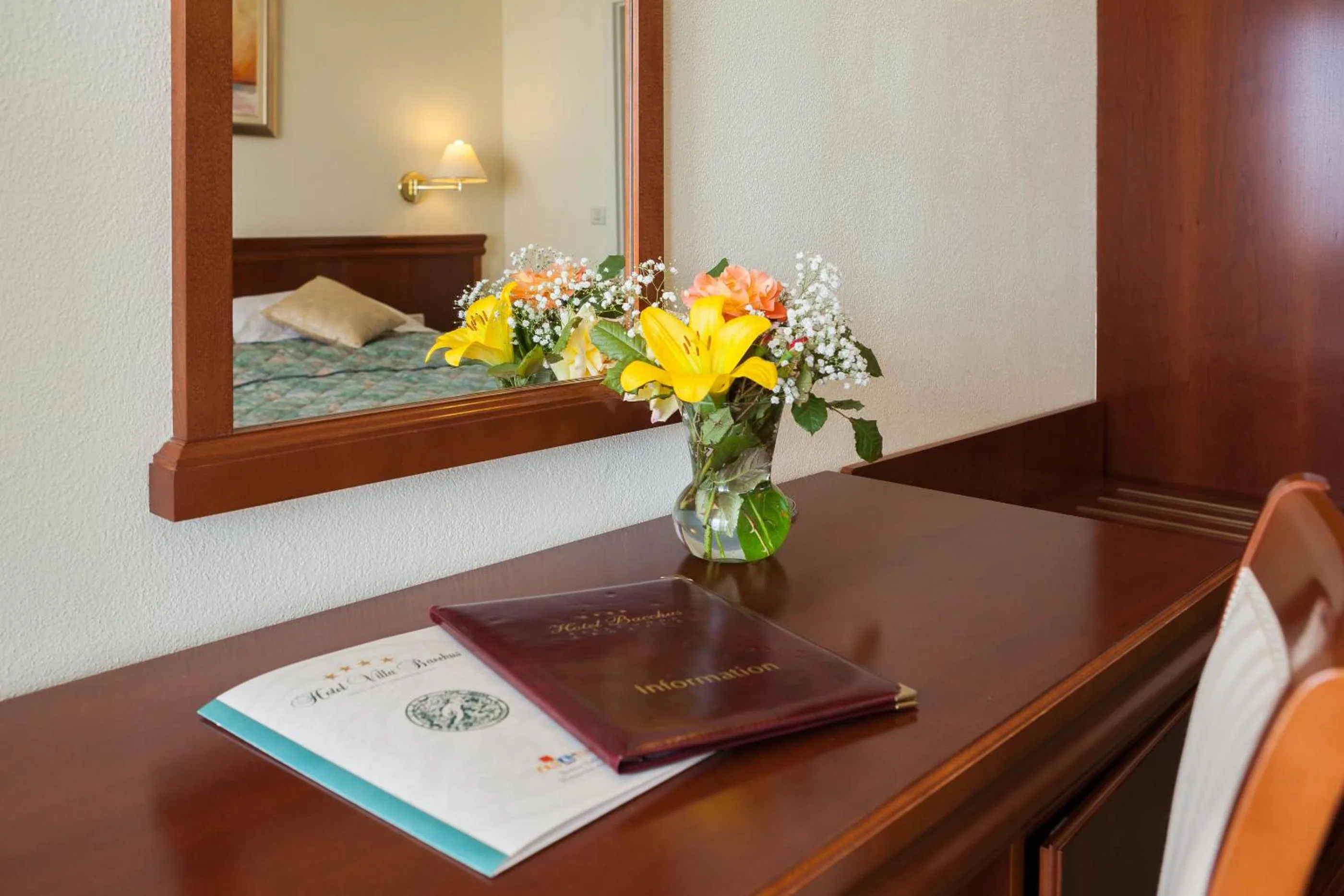 Decorative detail, Bed in Hotel Villa Bacchus