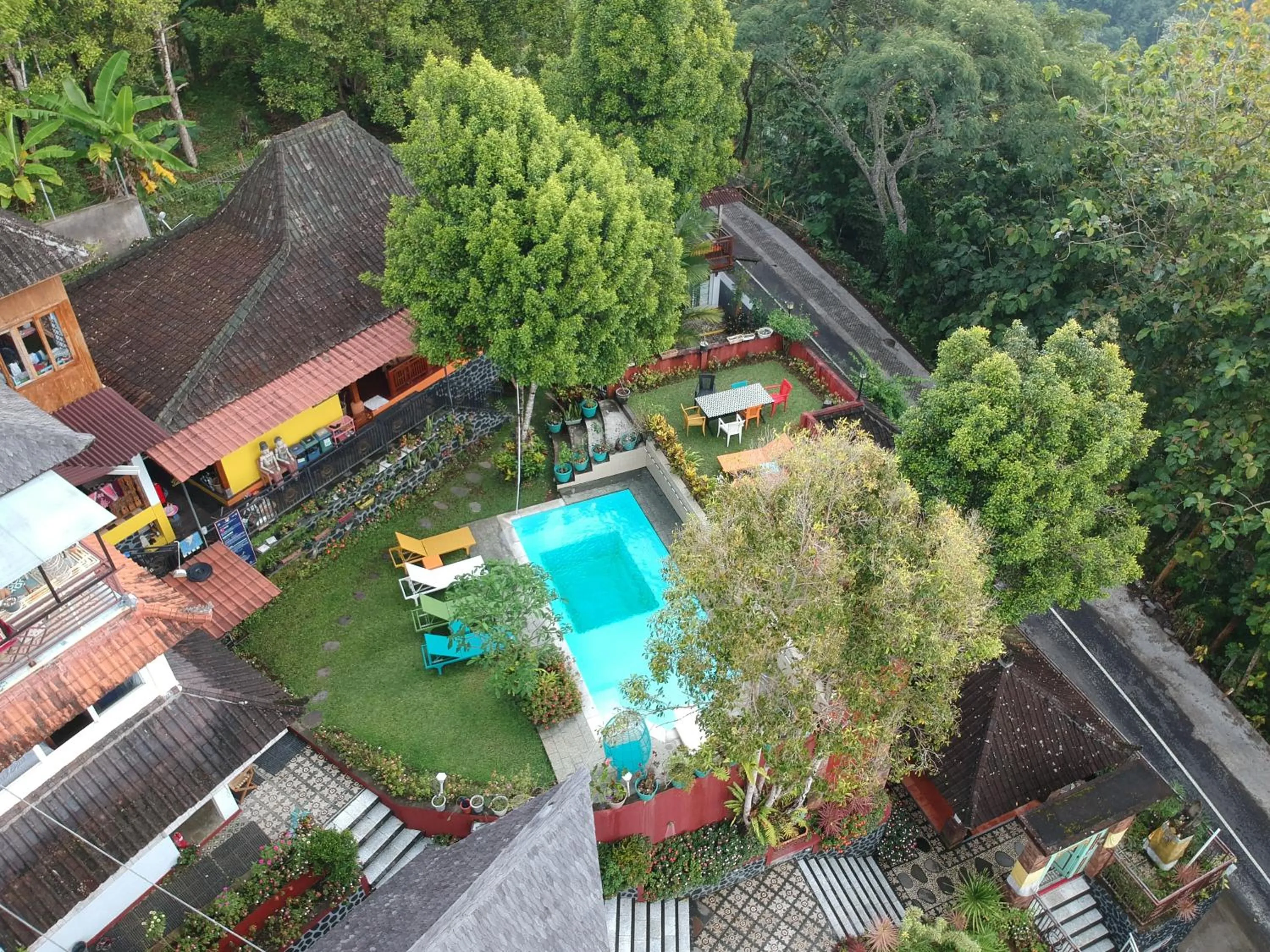 Pool view in Manggis Garden Dive Resort