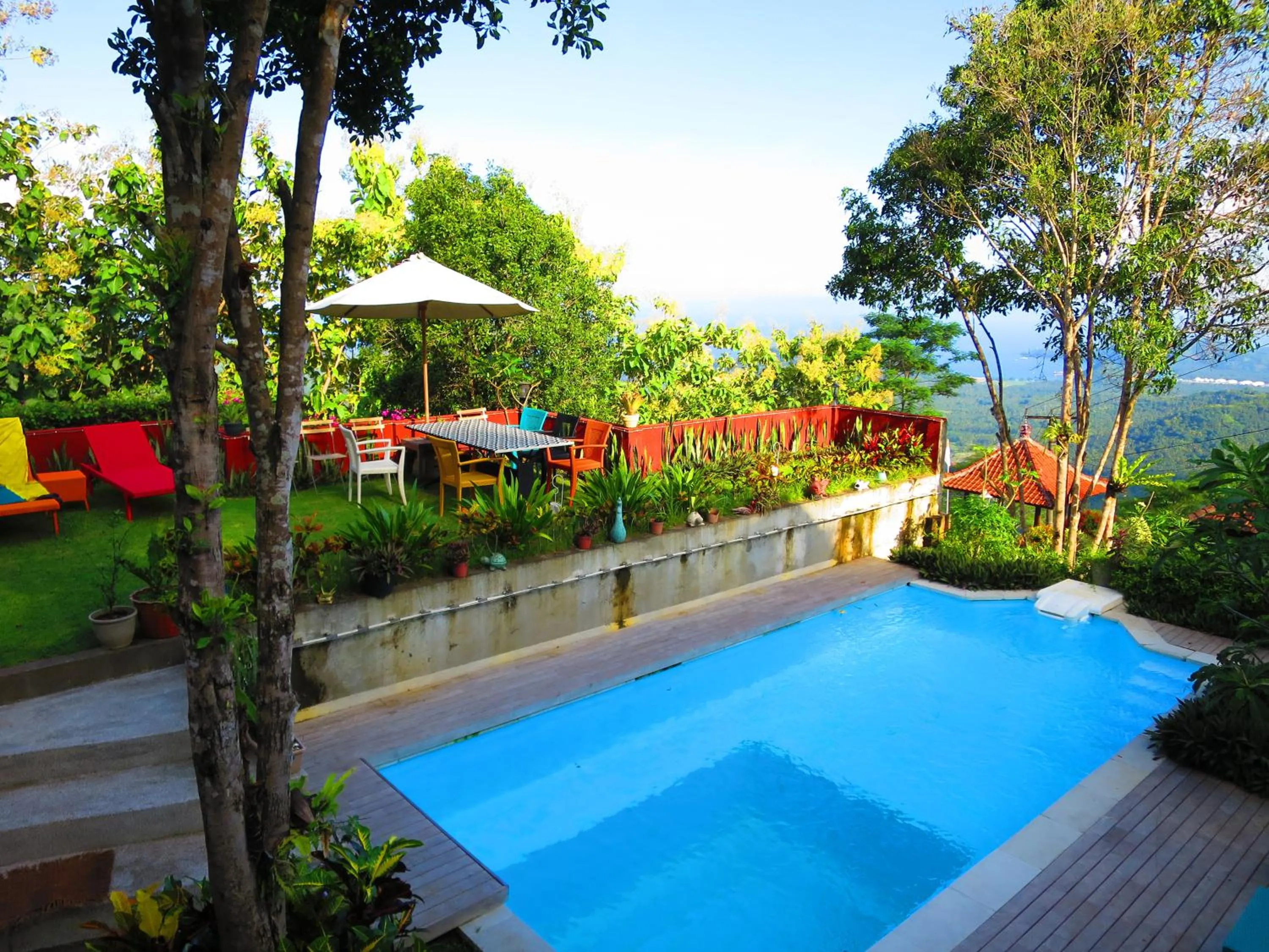 Pool view in Manggis Garden Dive Resort