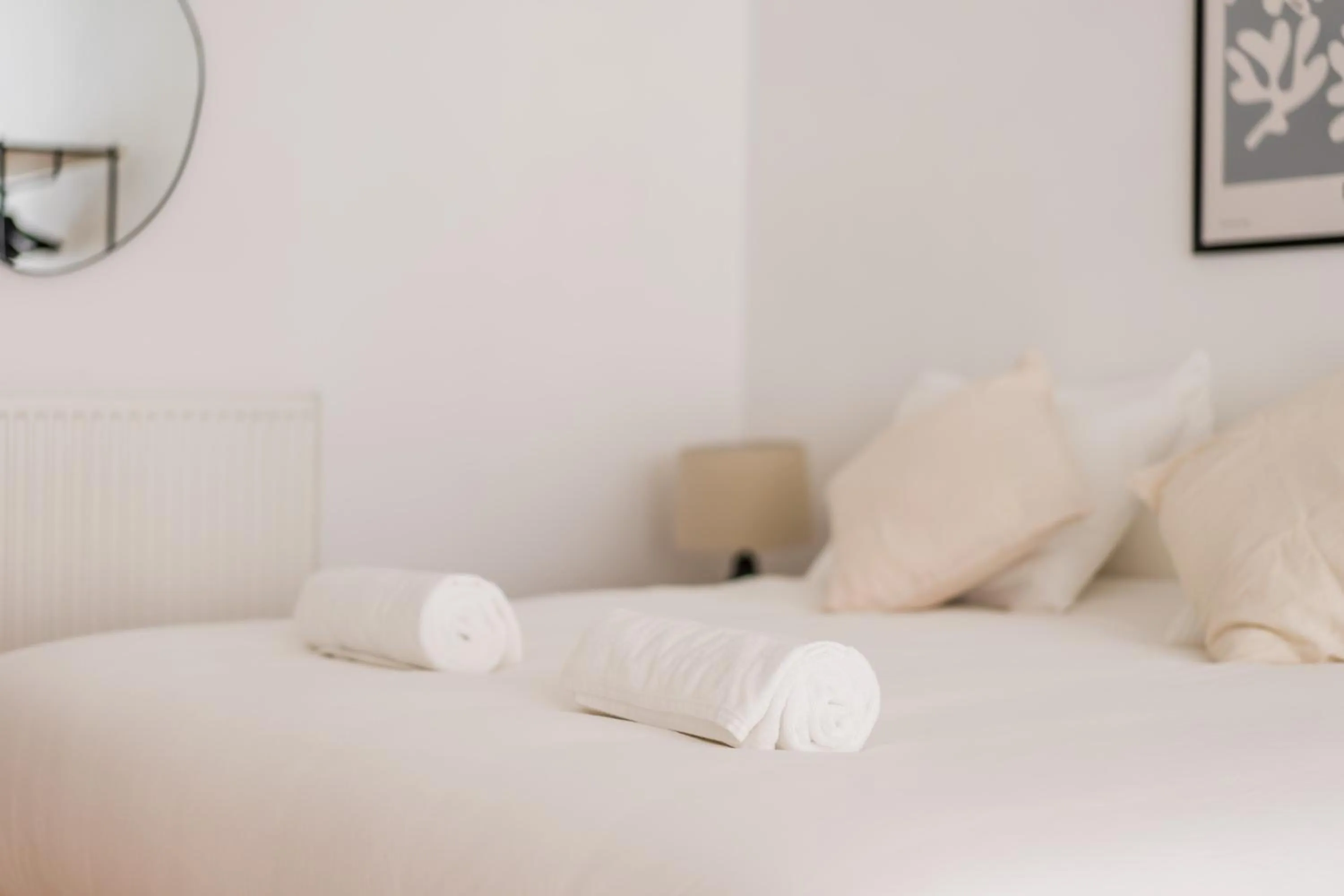 Bed in Simone's Kitchen B&B