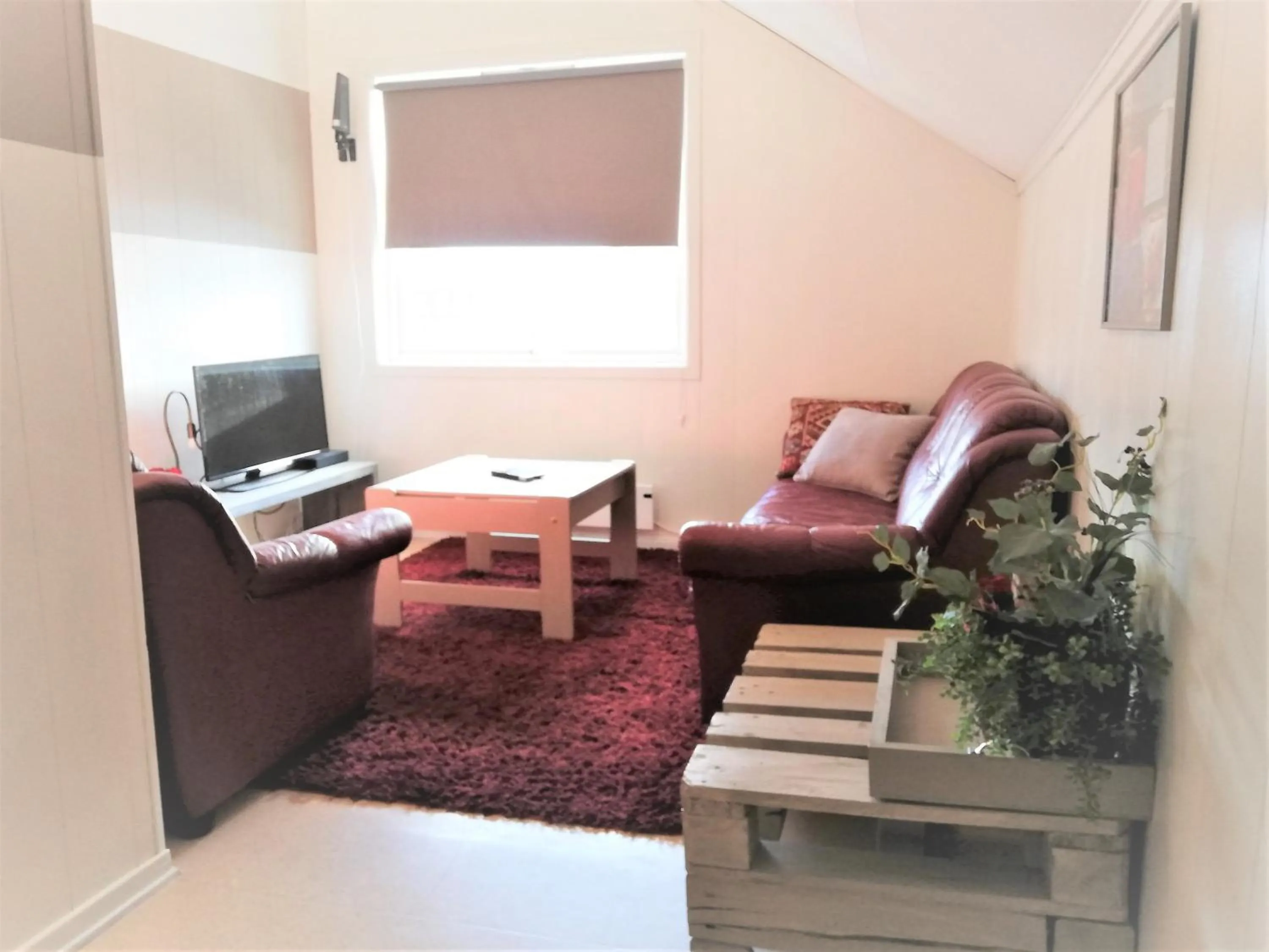 Communal lounge/ TV room in Løvheim Gjestehus - Anneks