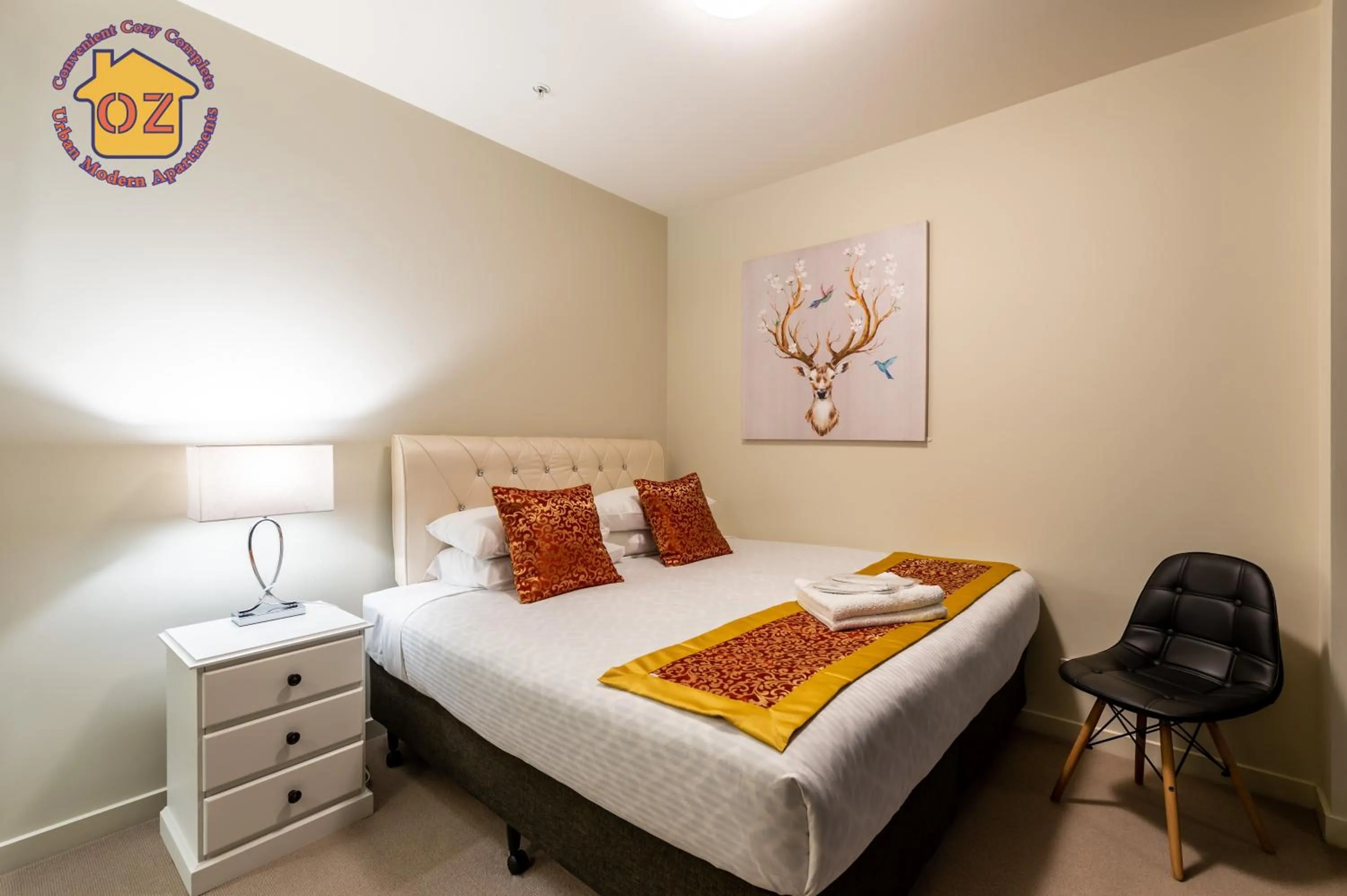 Bedroom, Bed in Aussie Escape Apartments-Skyline Collins Tower