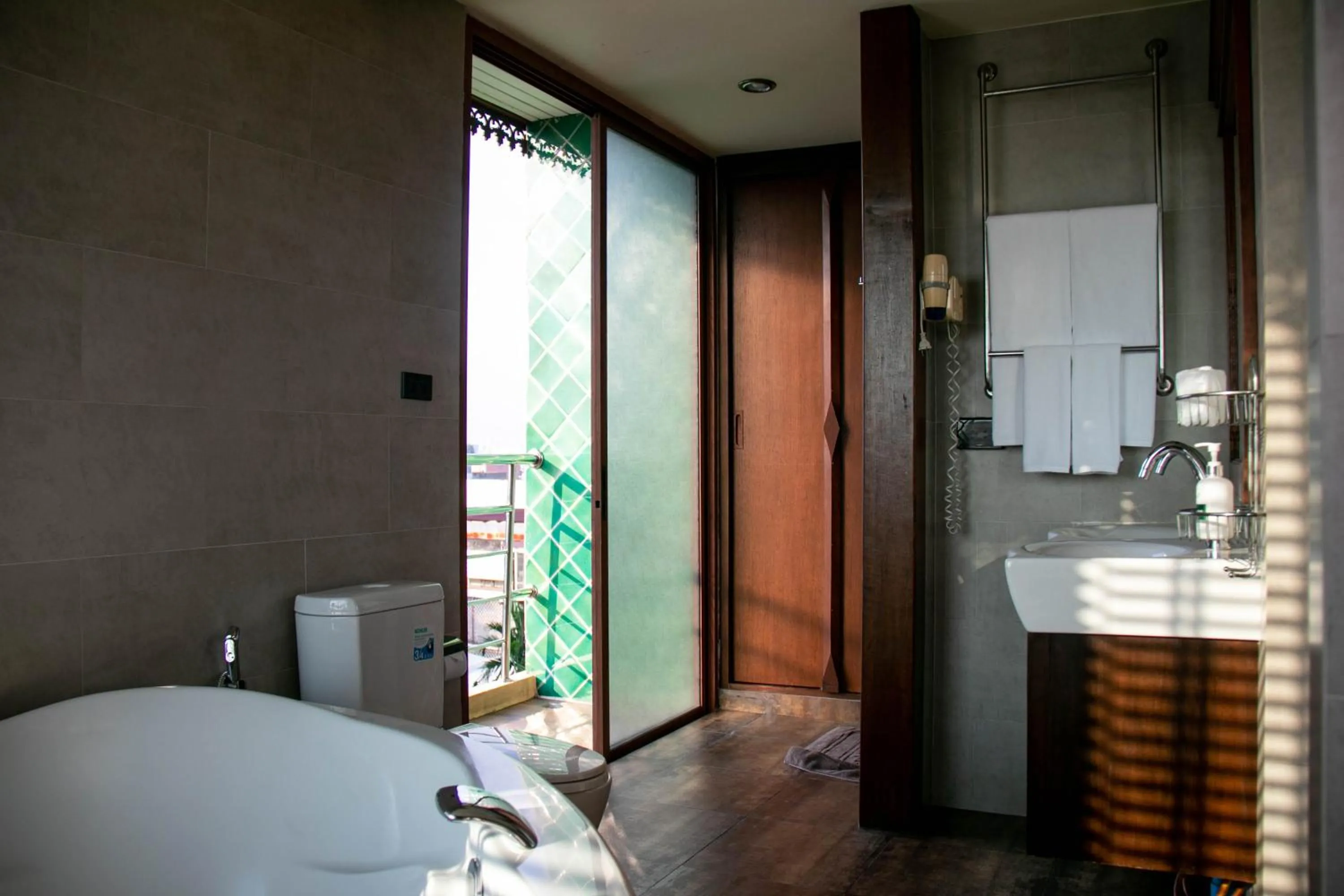 Bathroom, Bed in Lamphu Tree House Boutique Hotel