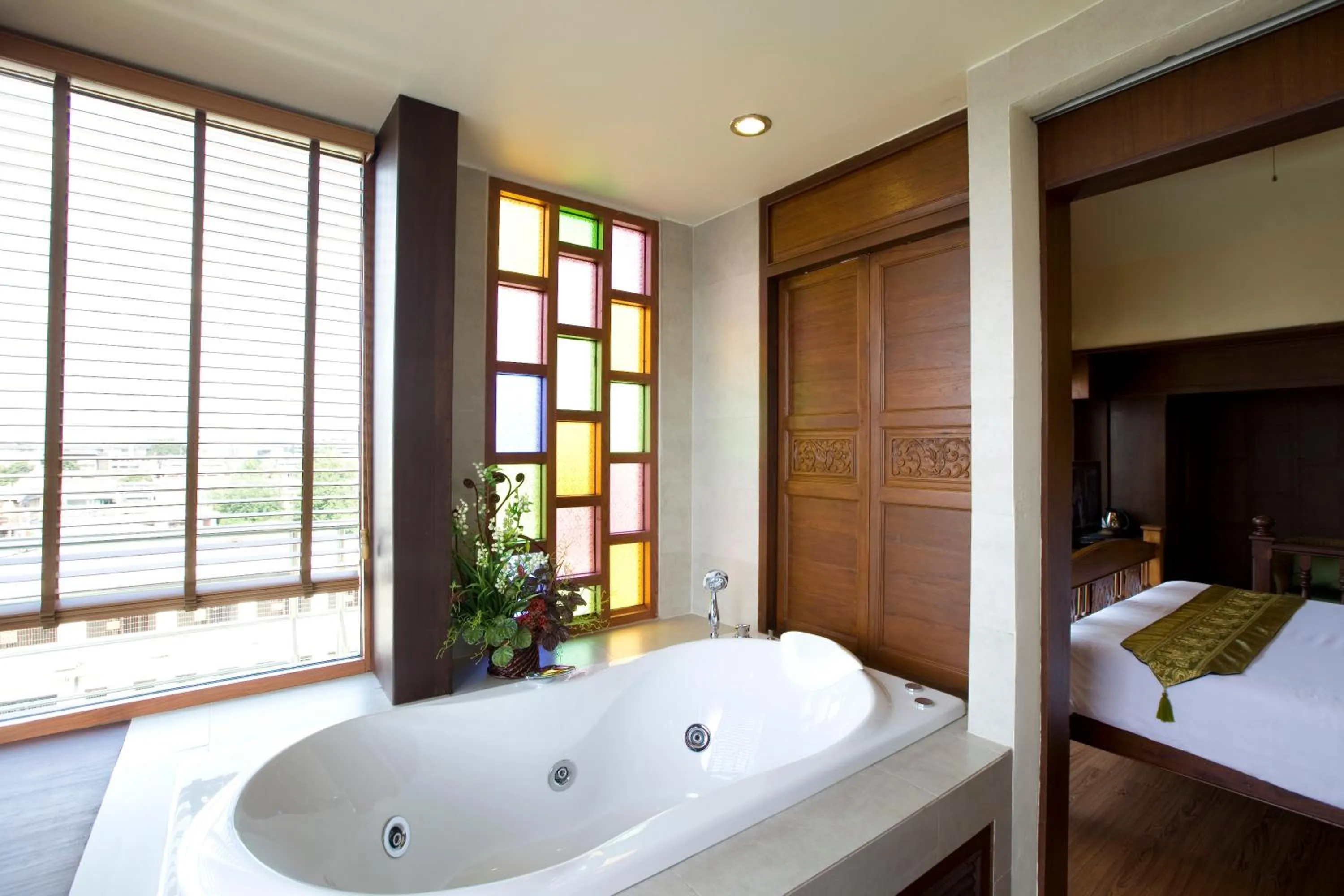 Bathroom, Bed in Lamphu Tree House Boutique Hotel