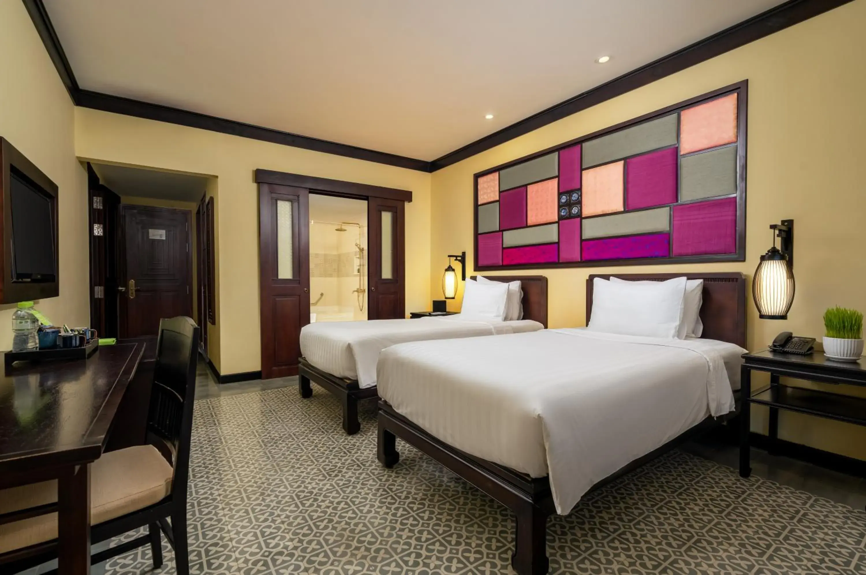 Deluxe Twin Room with Balcony - Garden/City View in Wyndham Garden Hoi An Cua Dai Beach Deluxe Twin Room with Balcony - Garden/City View in Wyndham Garden Hoi An Cua Dai Beach