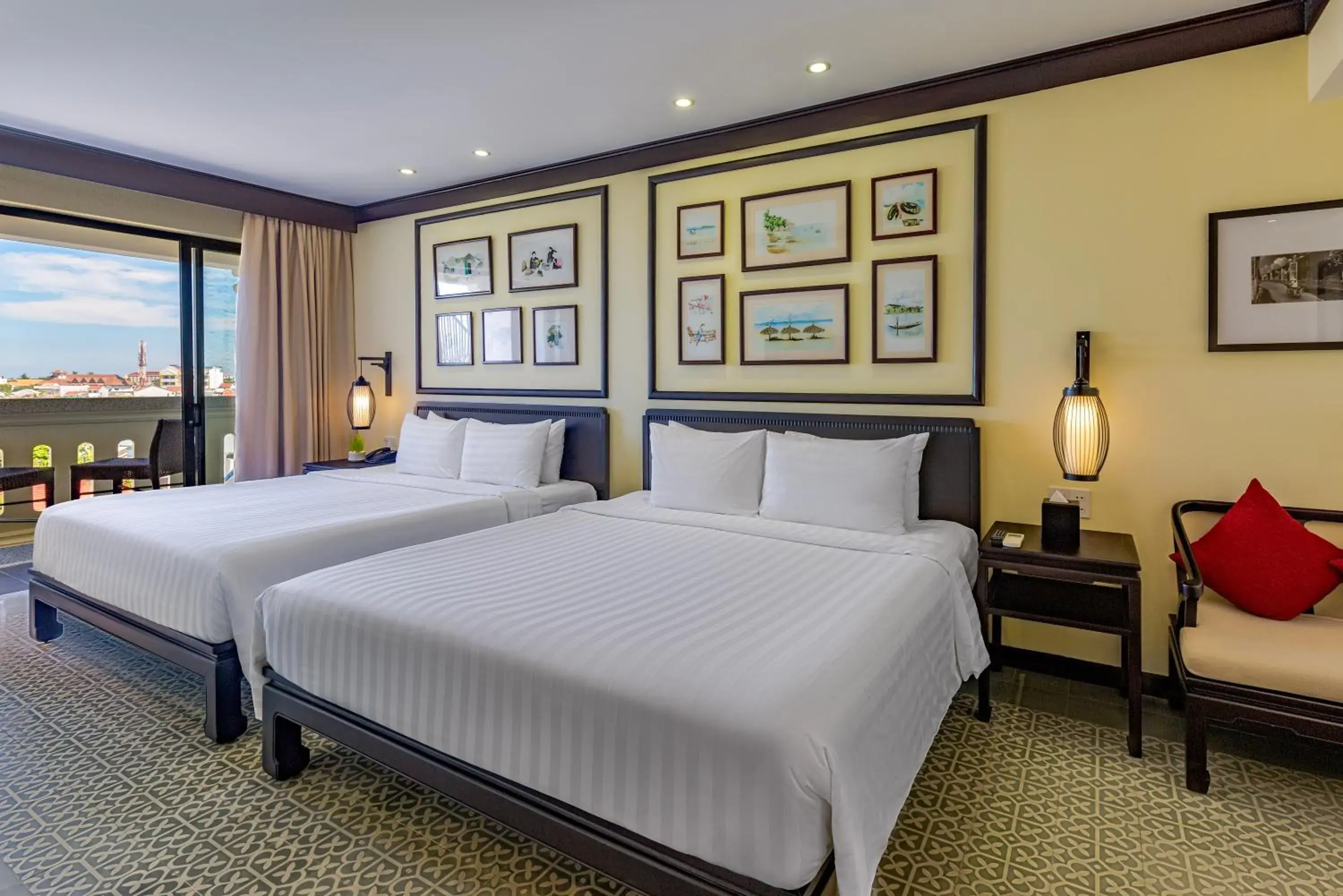 Quadruple Family Room with Balcony - Partial Ocean View in Wyndham Garden Hoi An Cua Dai Beach Quadruple Family Room with Balcony - Partial Ocean View in Wyndham Garden Hoi An Cua Dai Beach