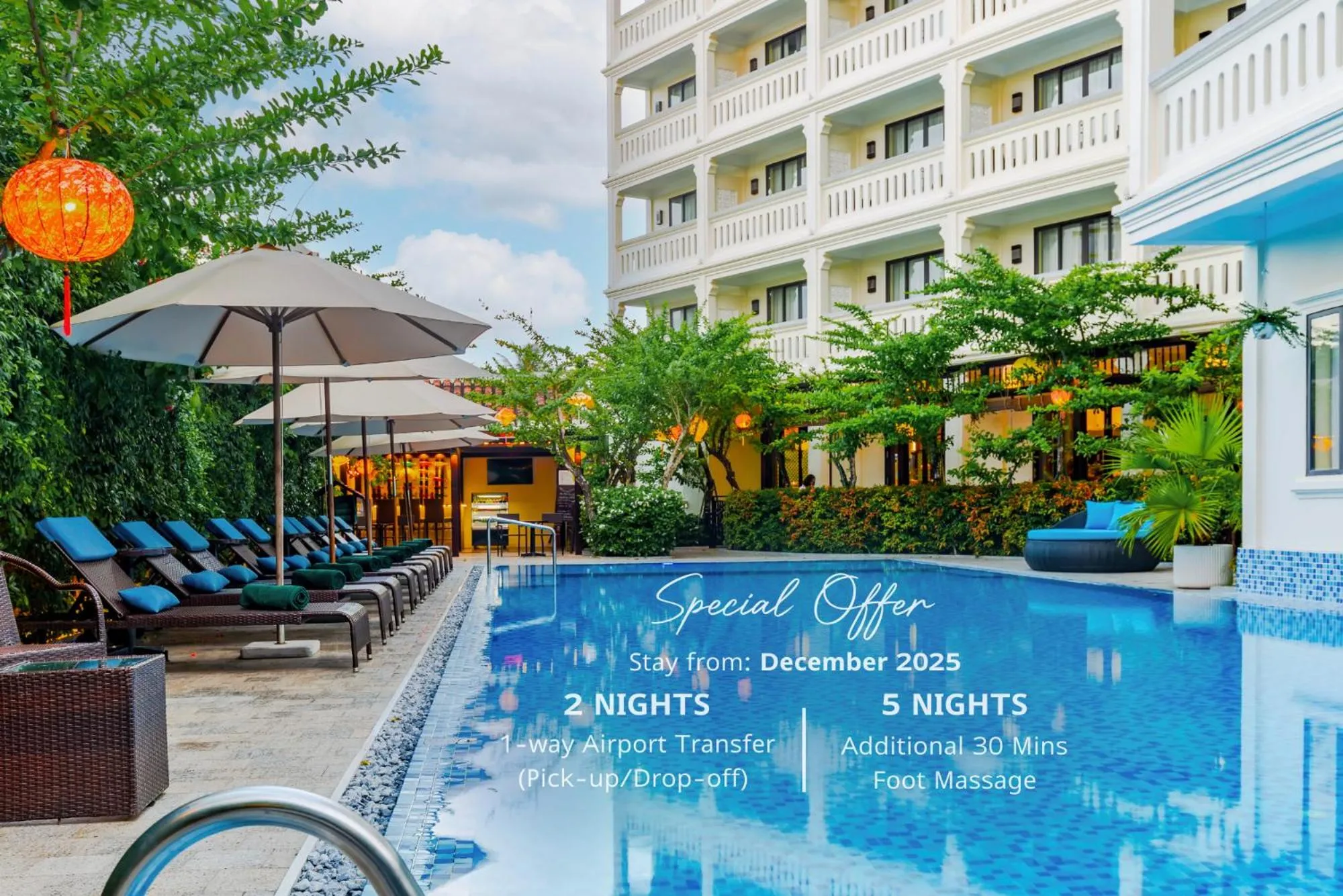 Swimming pool in Wyndham Garden Hoi An Cua Dai Beach