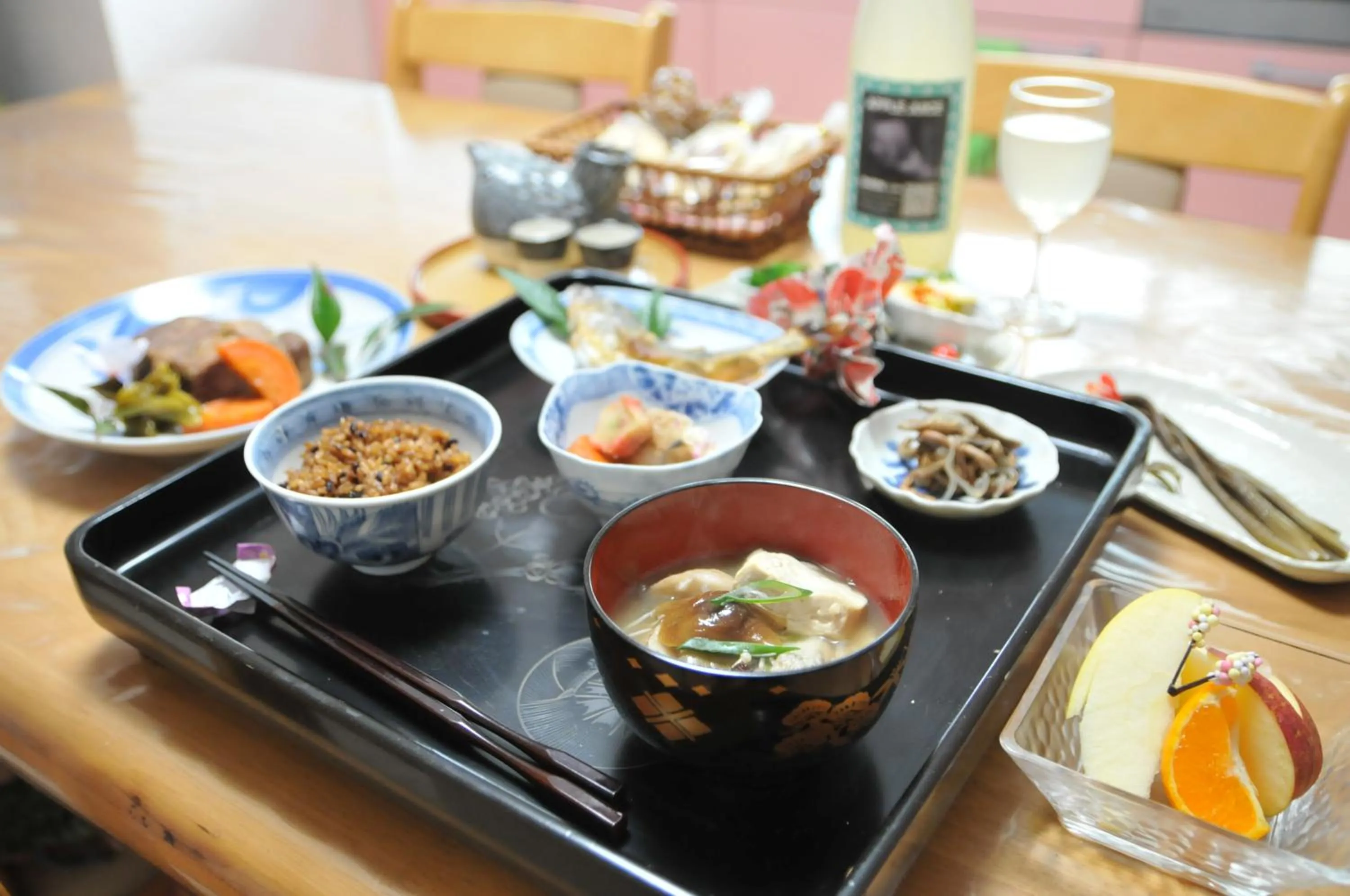 Food close-up in Daichan Farm Guest House