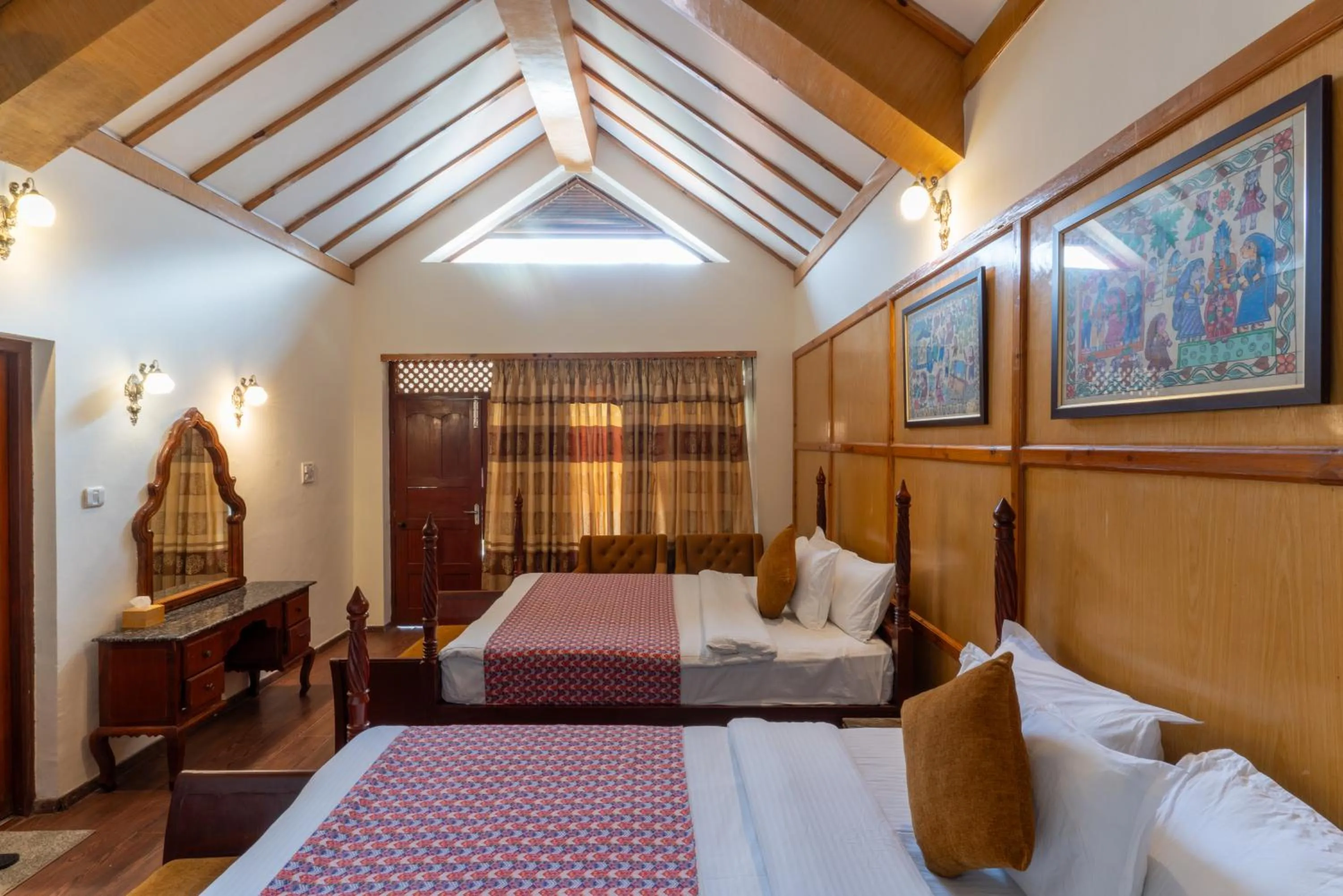 Bed in Lake View Resort