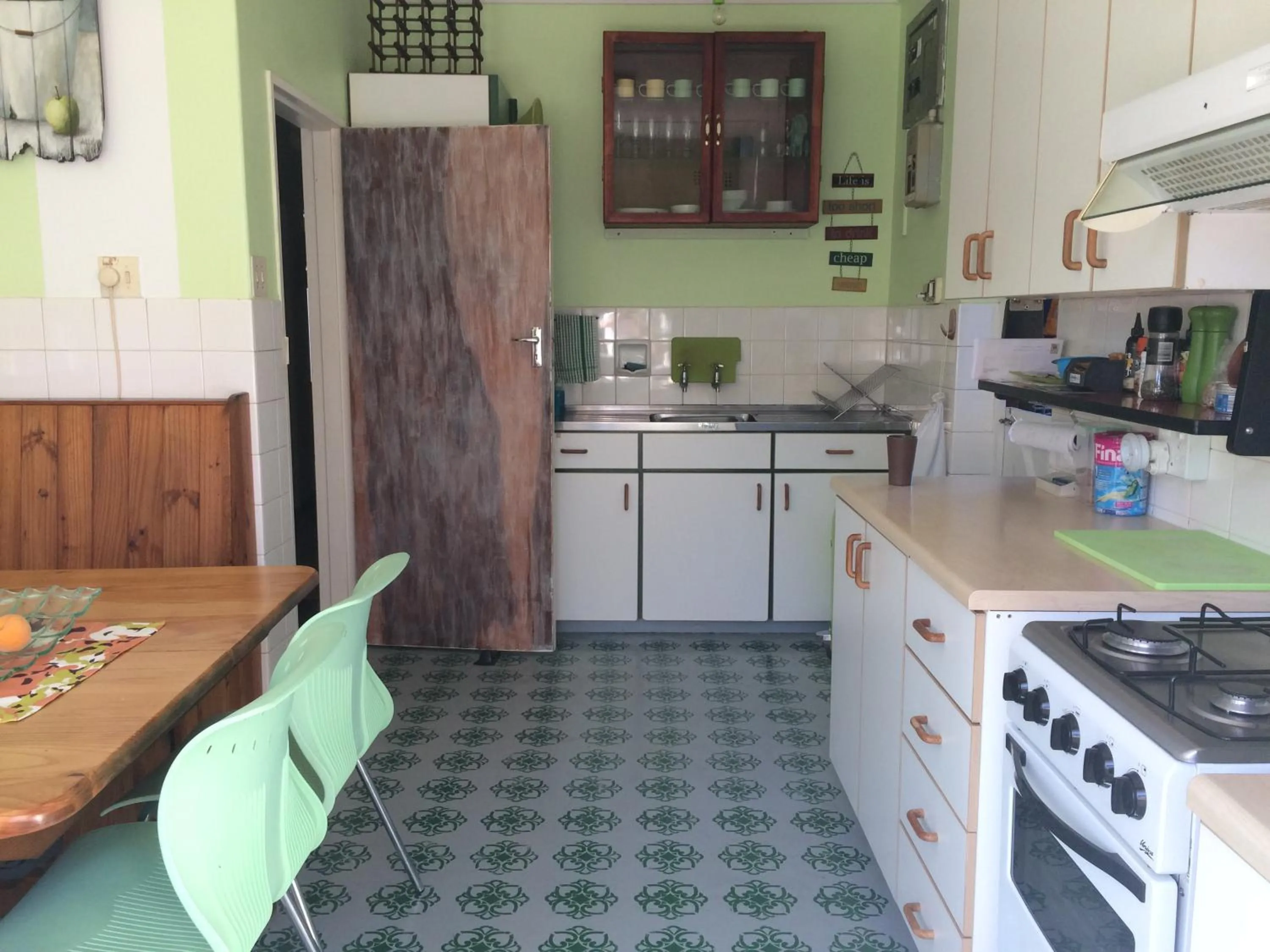 Communal kitchen in Leo's Den