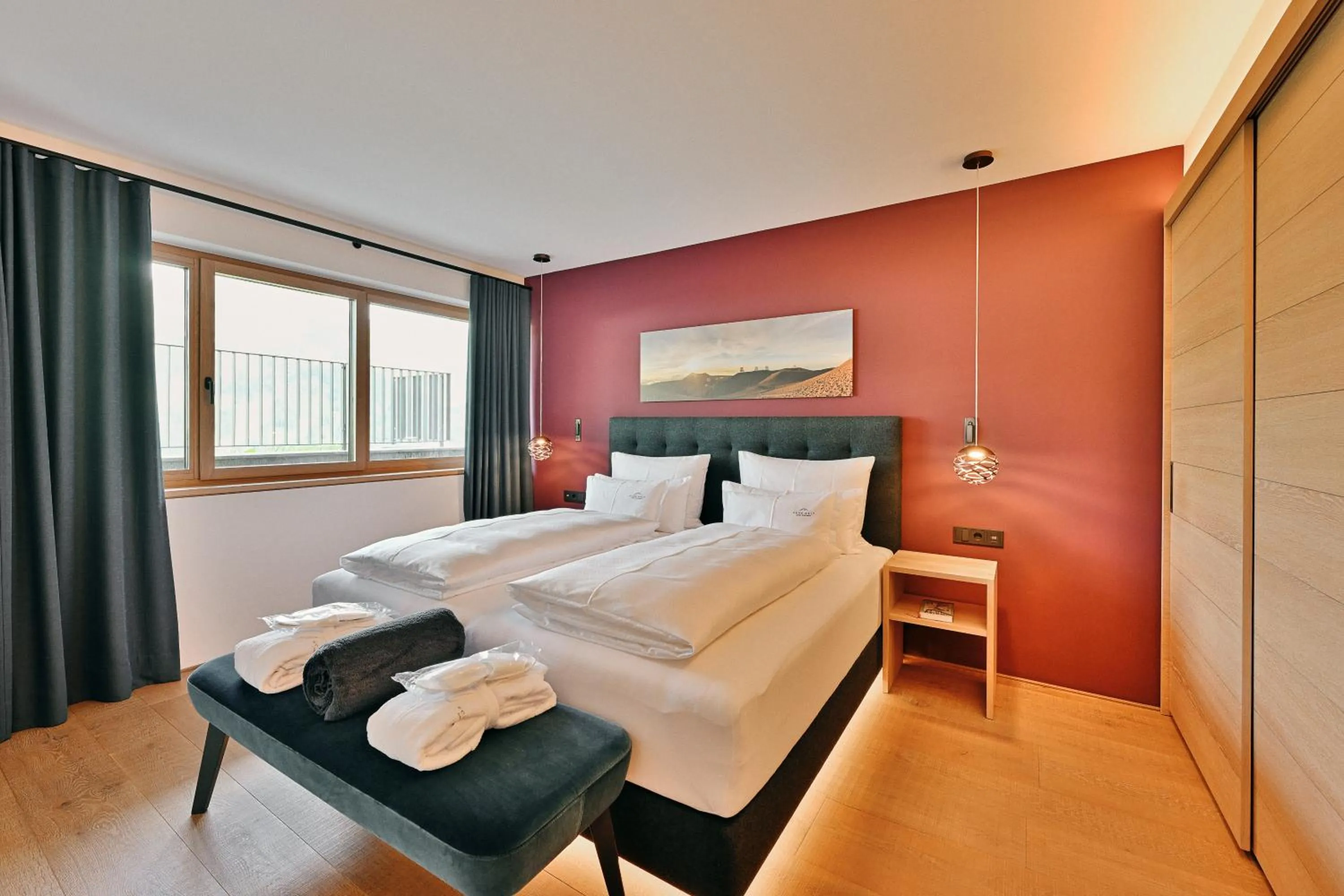 Winter, Bed in Chalet Hohe Welt - luxury apartments