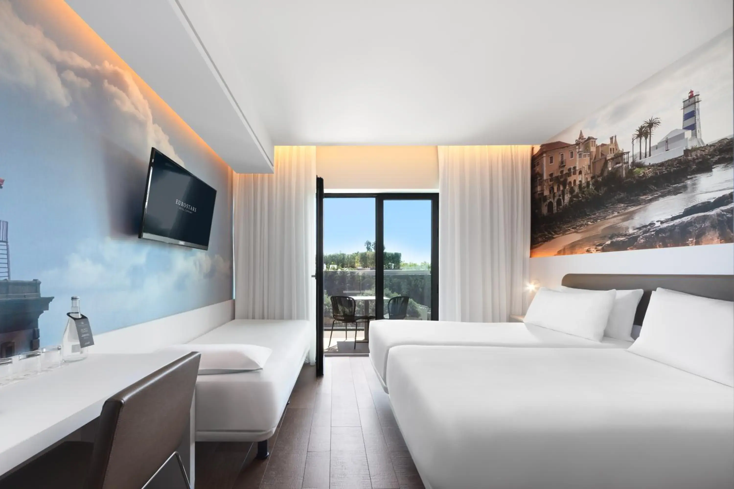 Standard Triple Room with Balcony and Sea View in Eurostars Cascais Standard Triple Room with Balcony and Sea View in Eurostars Cascais