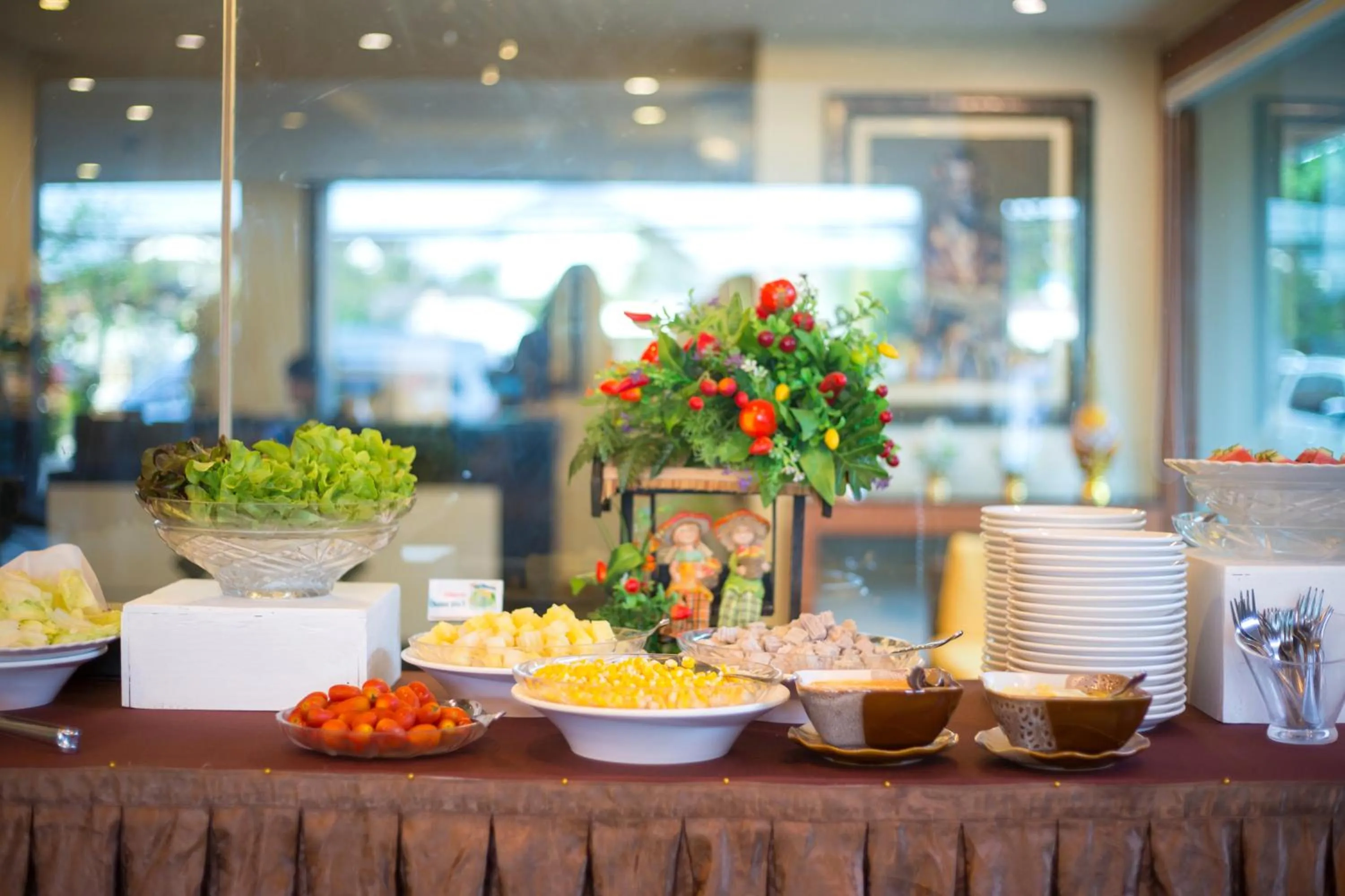 Buffet breakfast in Romantic Khon Kaen Hotel