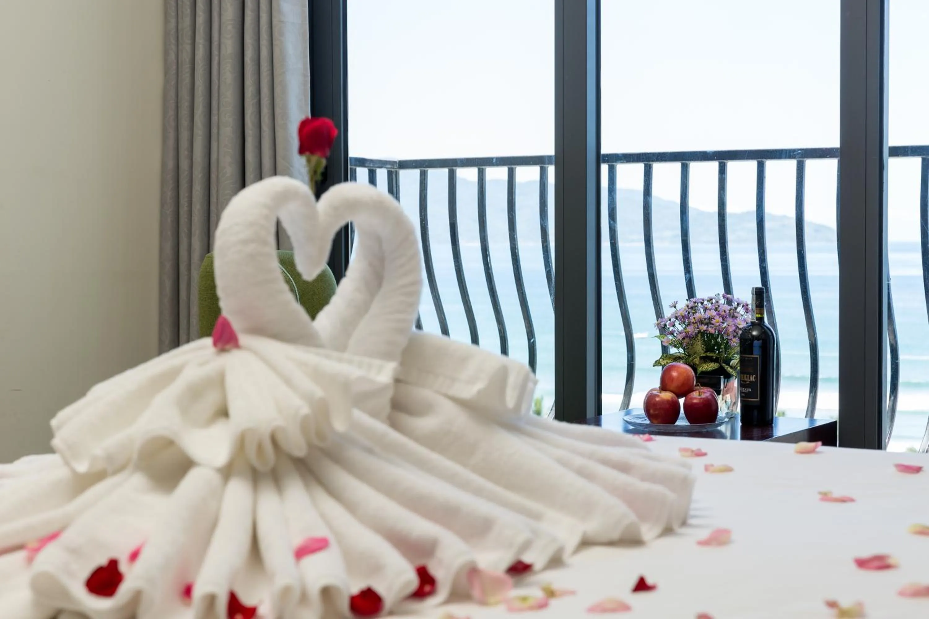 View (from property/room), Bed in Alani Sea View Hotel