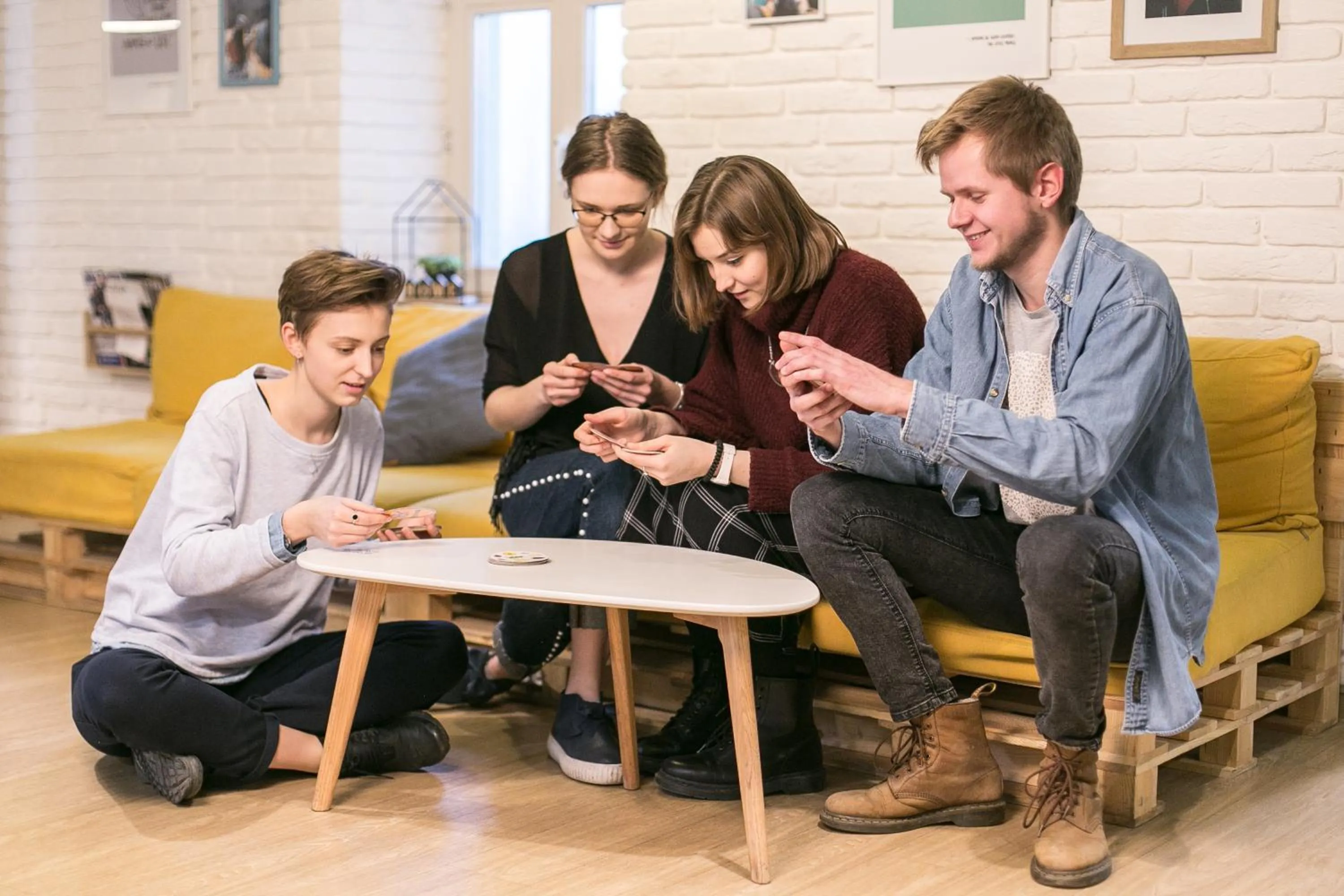 Communal lounge/ TV room in DREAM Hostel Lviv