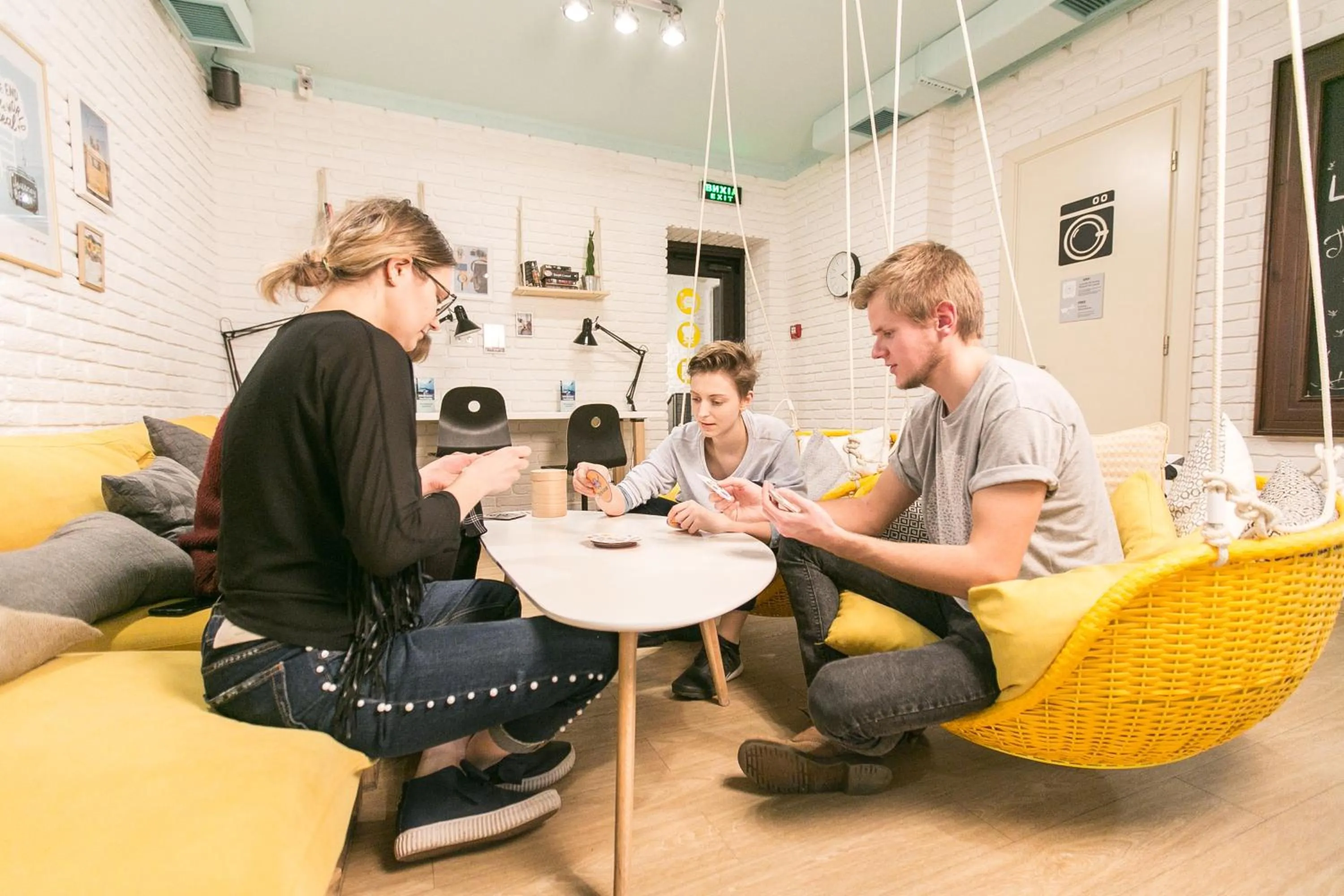 Communal lounge/ TV room in DREAM Hostel Lviv