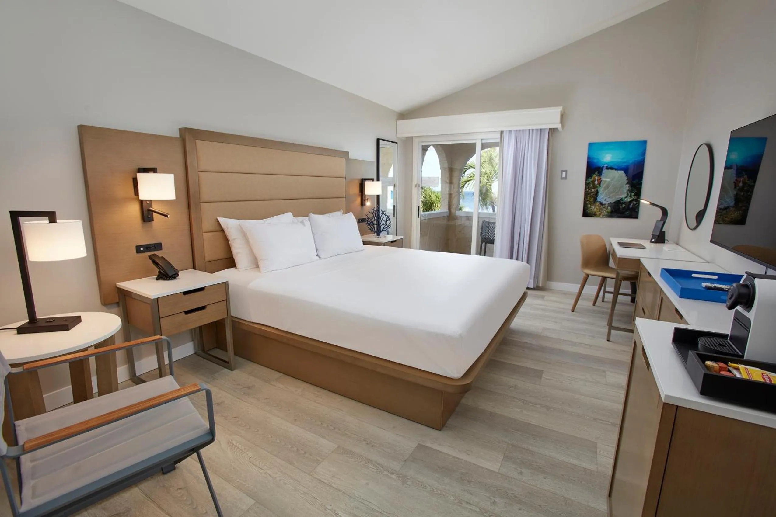 Bed in Divi Flamingo Beach Resort