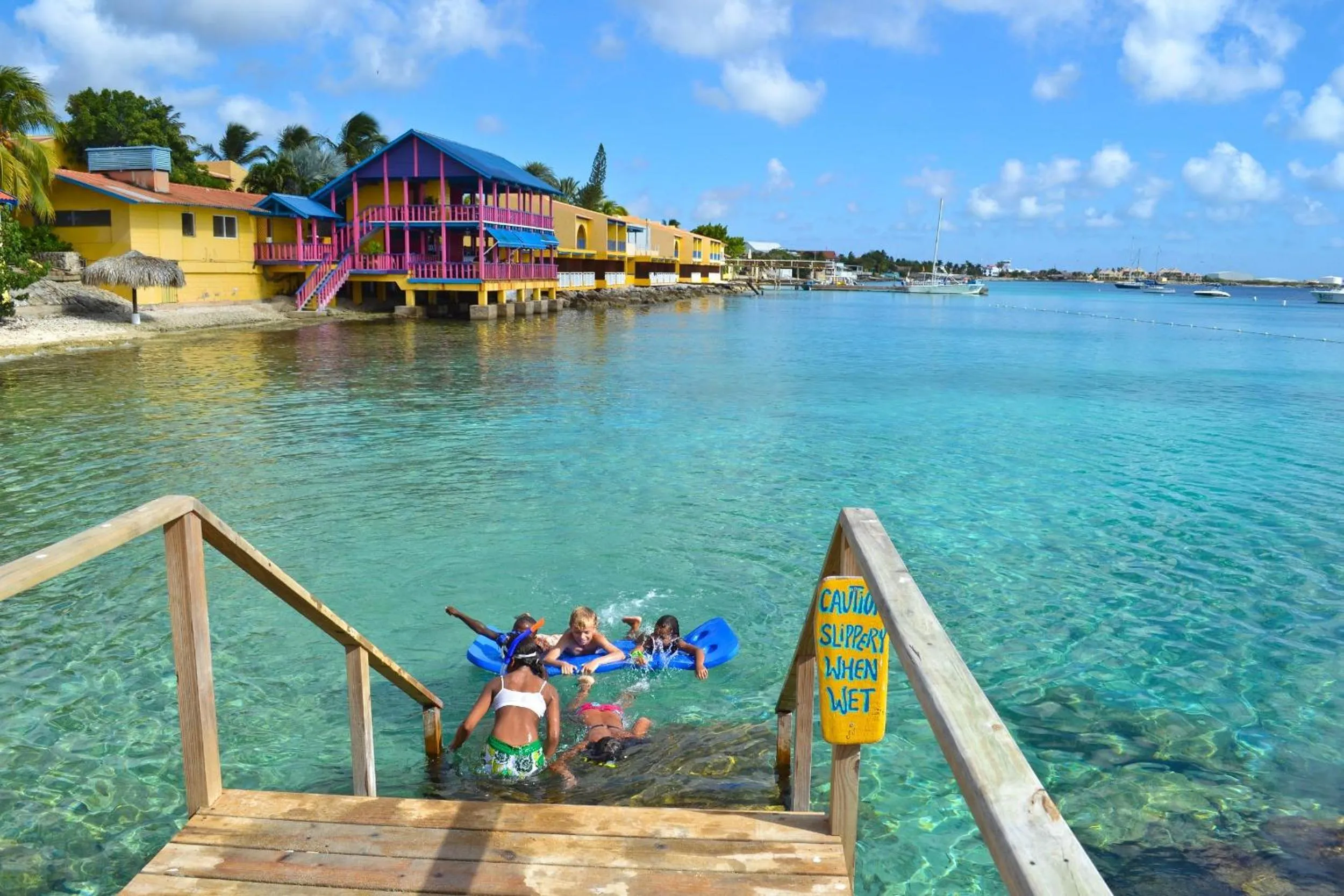People in Divi Flamingo Beach Resort