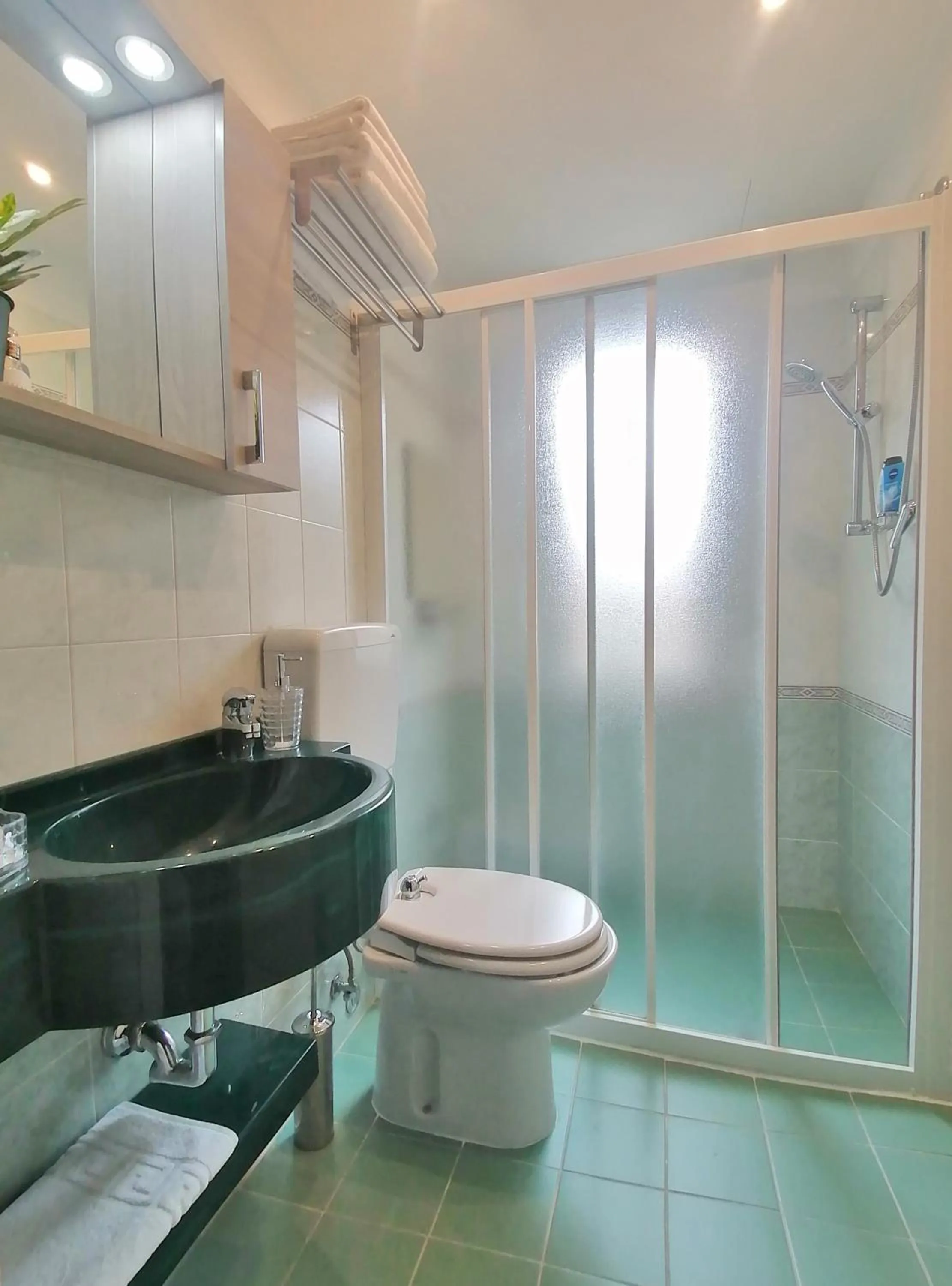 Shower in California Pastry Hotel