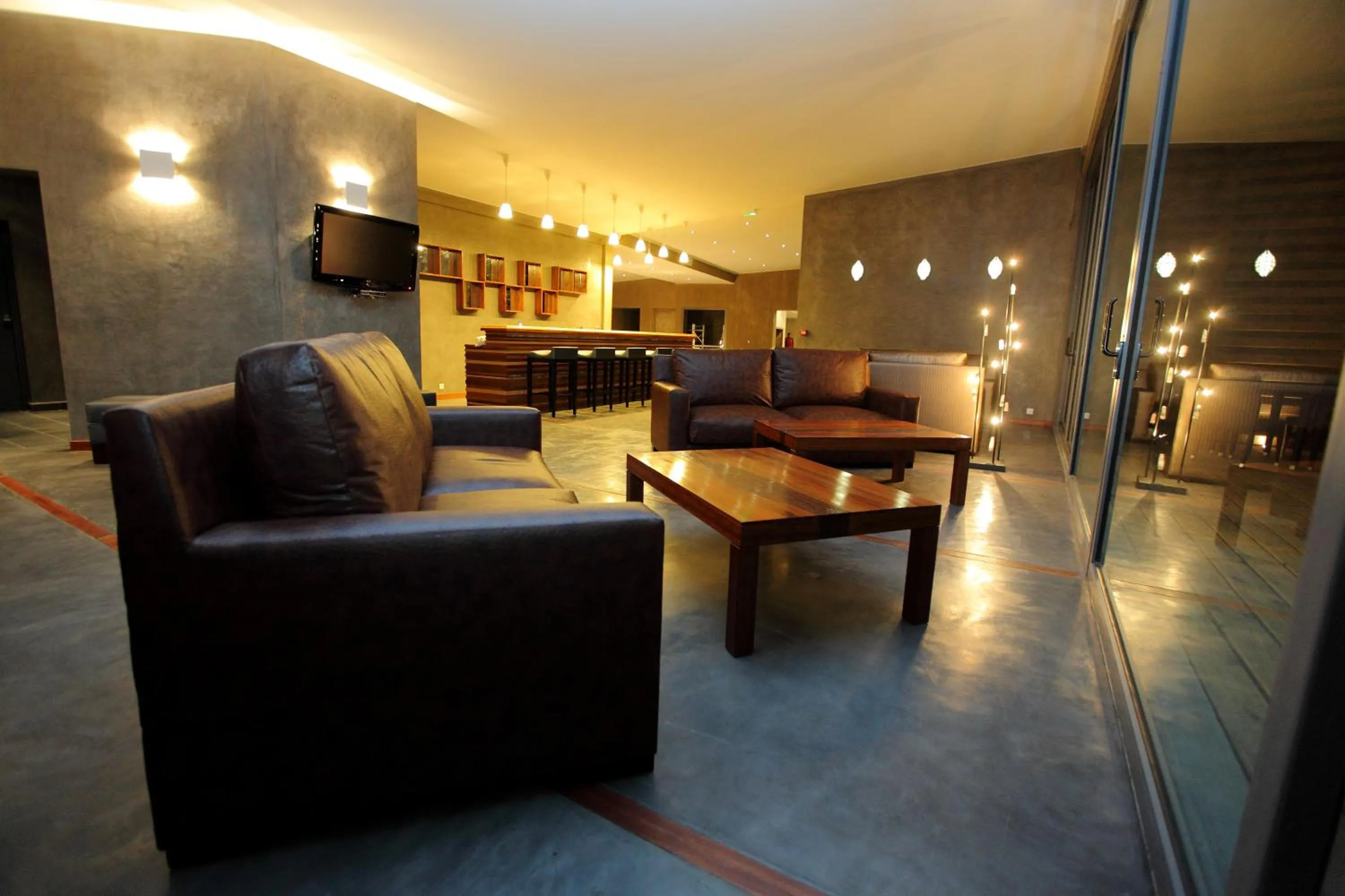 Seating area in Isalo Rock Lodge