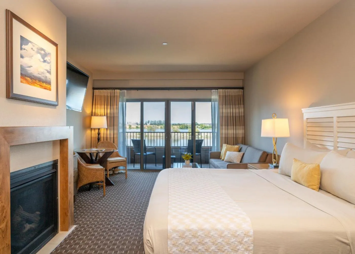 Bed in The Lodge at Columbia Point