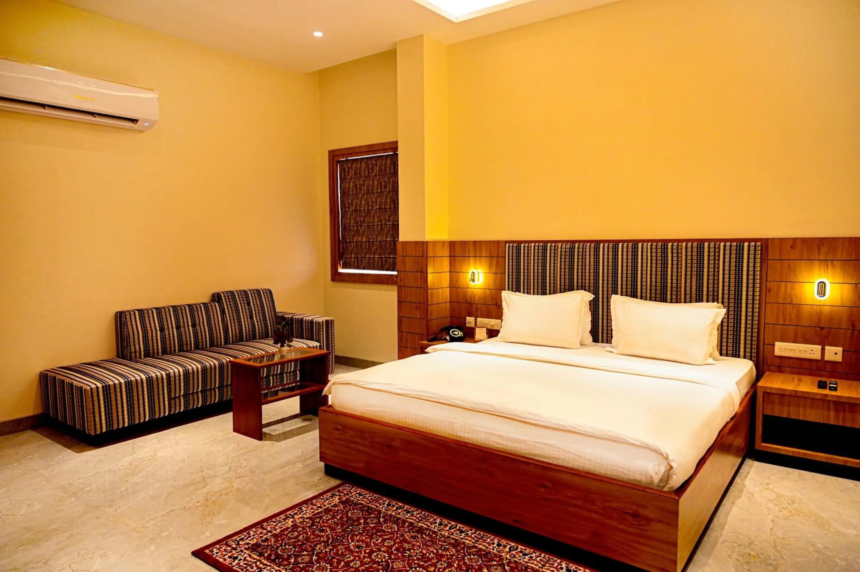 Photo of the whole room, Bed in Hotel Cresent - Near Assi Ghat