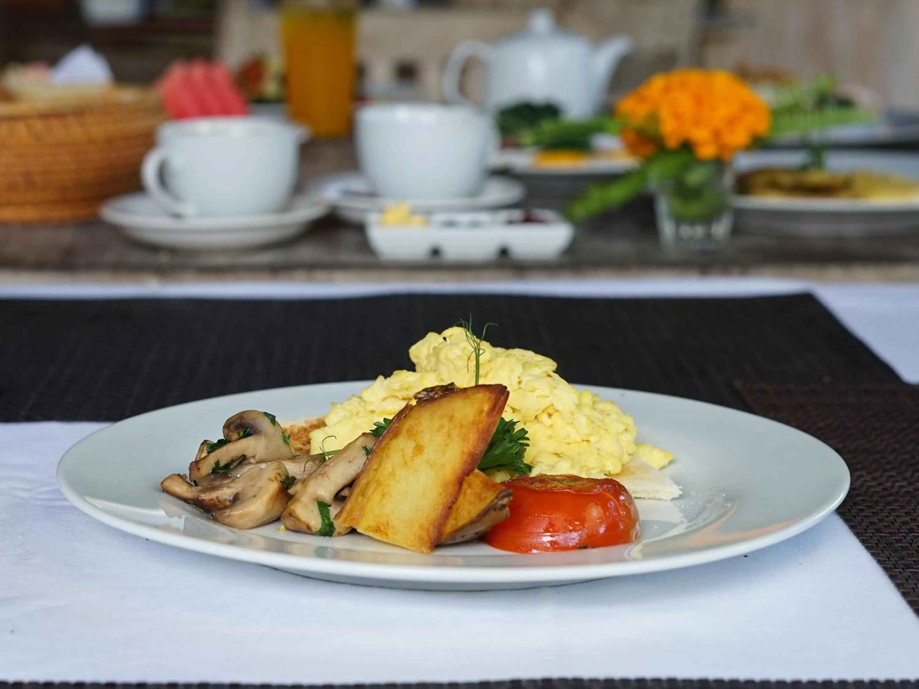 Breakfast in Uma Dawa Resort and Spa