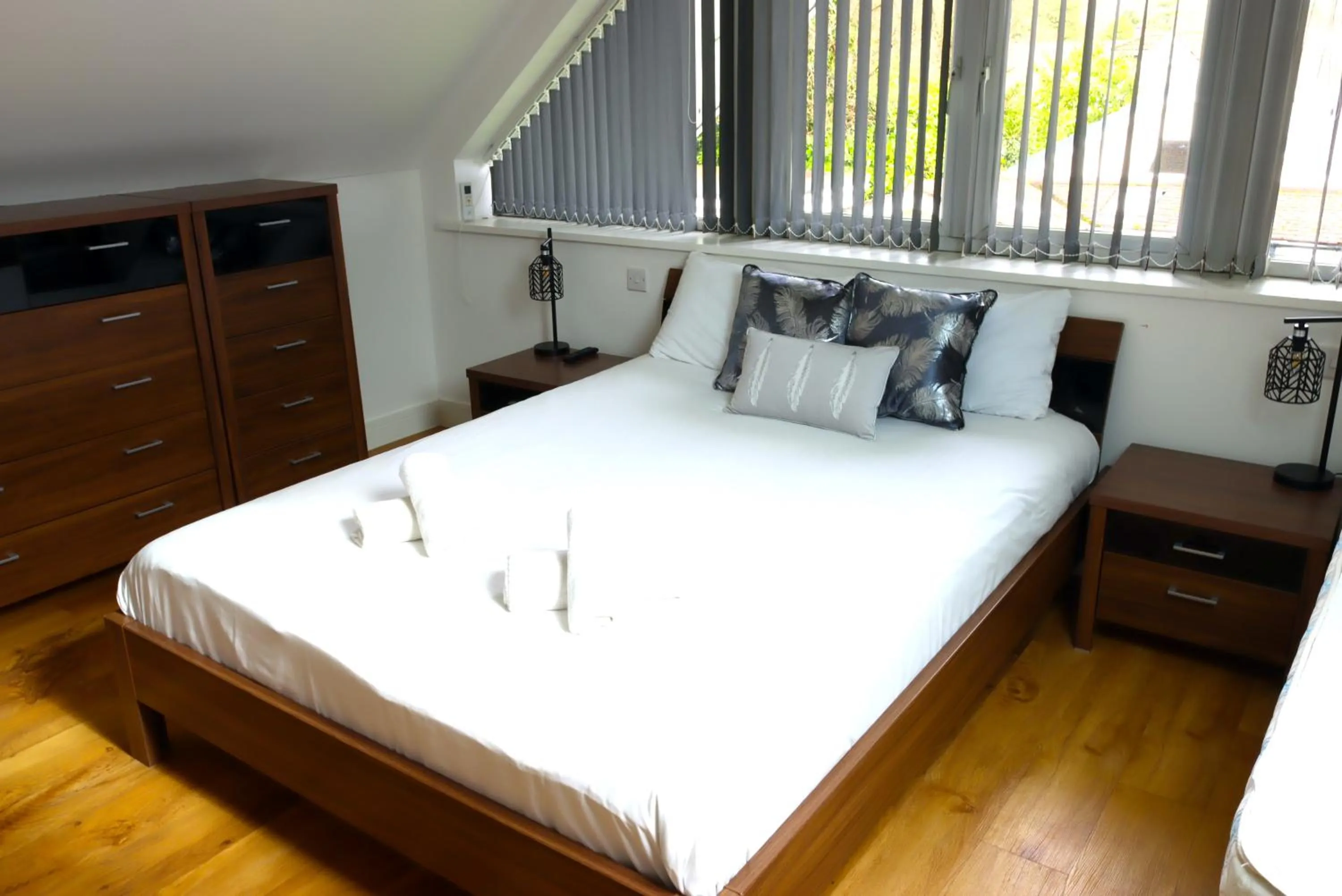 Bedroom, Bed in Four Corners Holiday Home Hot Tub & Sauna