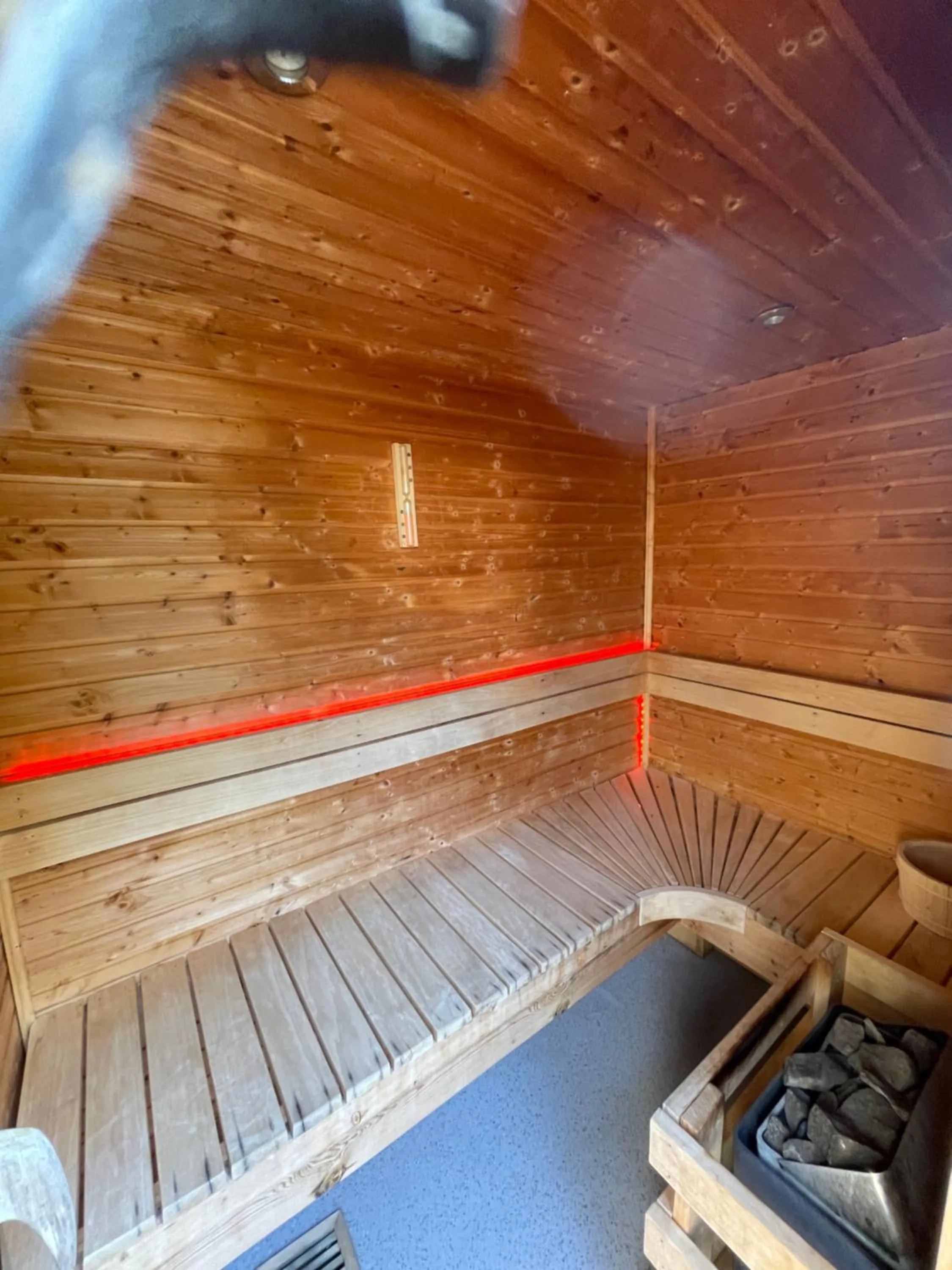 Sauna in Four Corners Holiday Home Hot Tub & Sauna