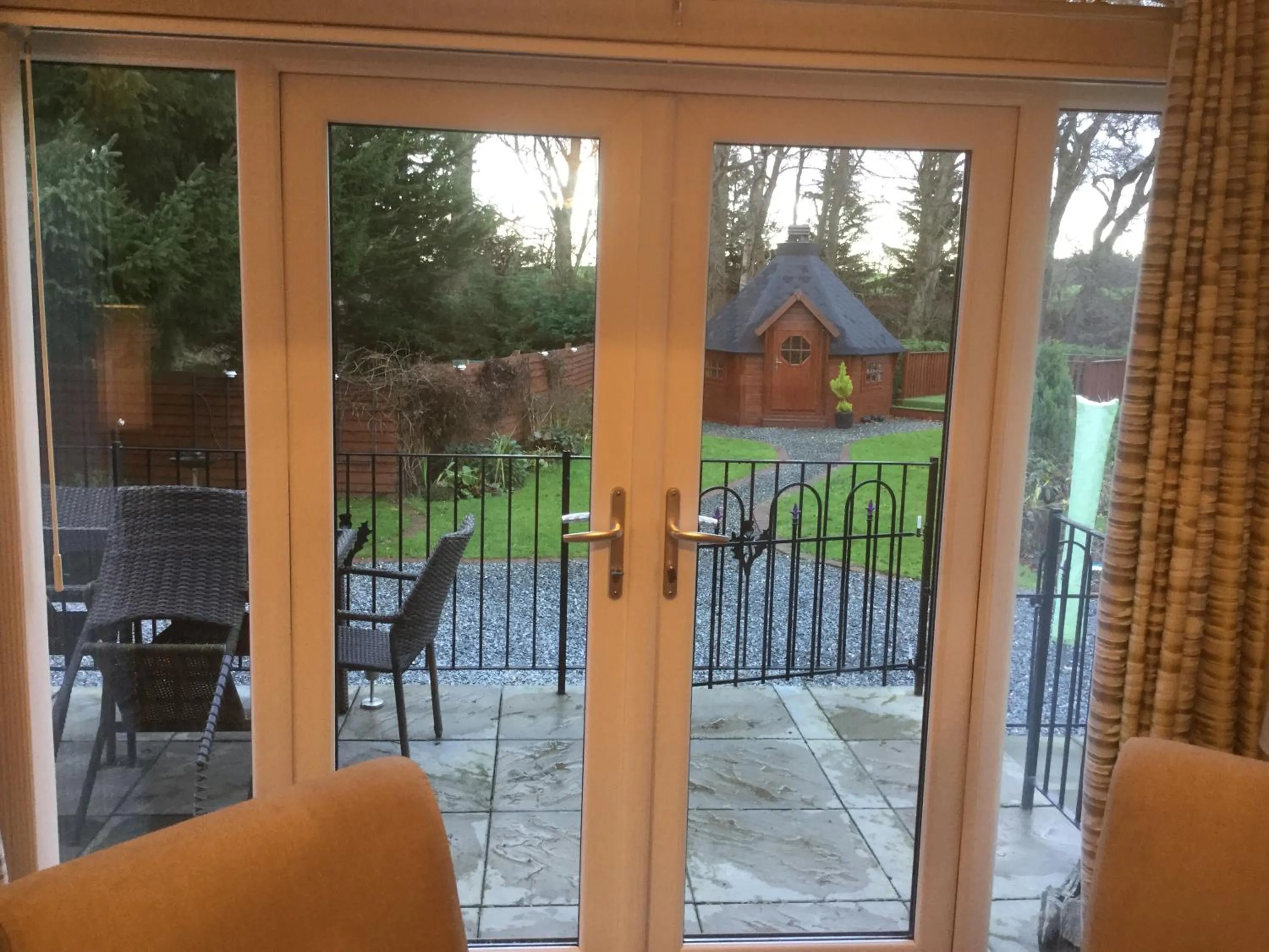 Garden view in Rannoch Lodge