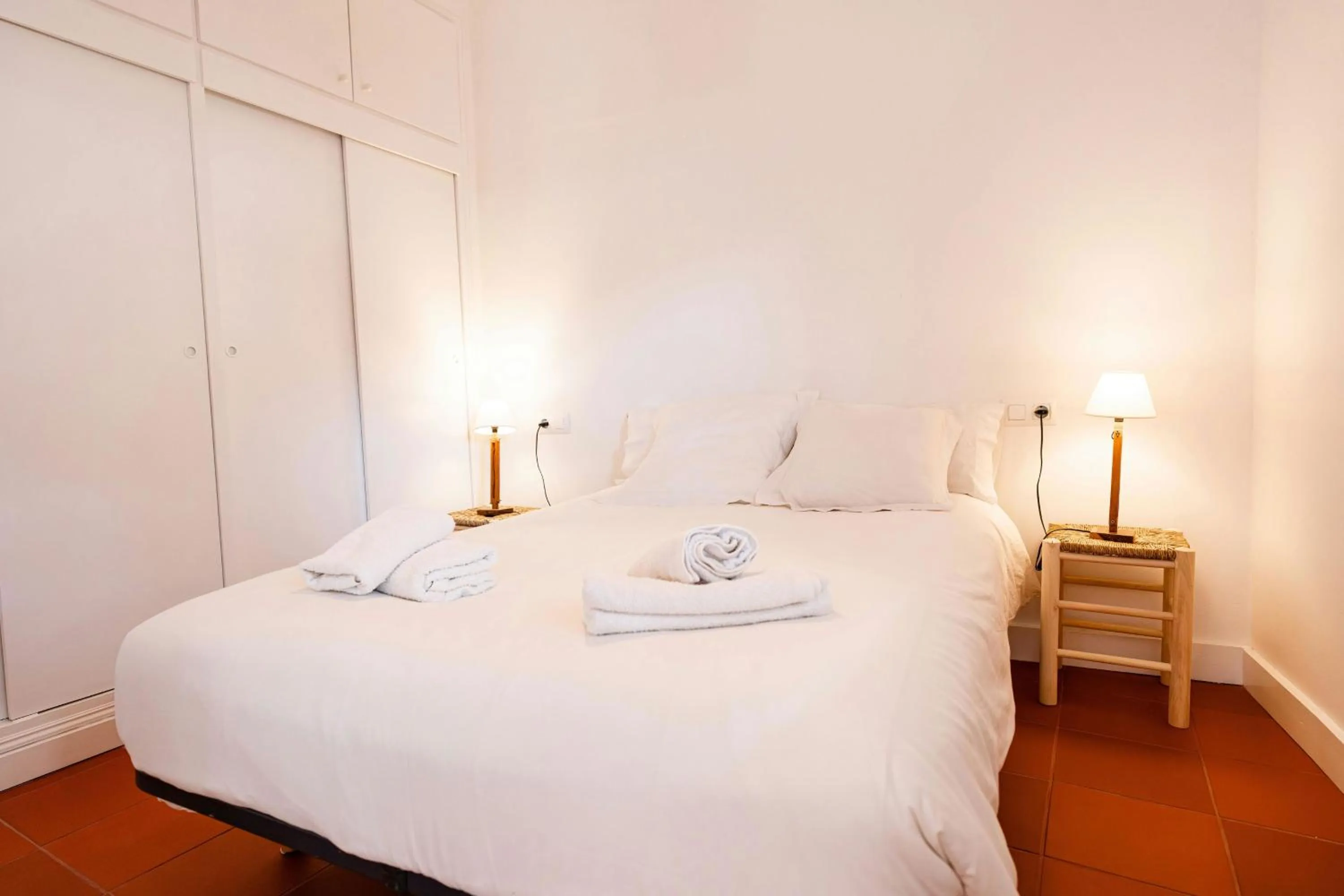 Bedroom, Bed in ApartmentsTamariu4 Unbeatable views 50m to beach