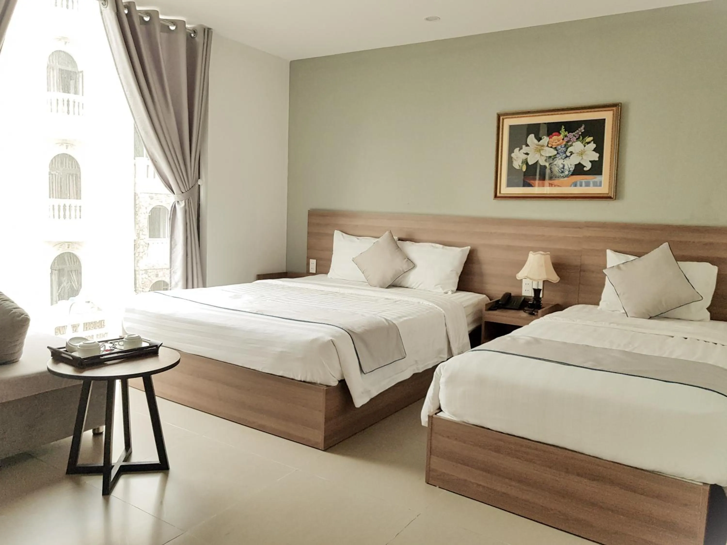 Bed in An Hoi Canary Hotel