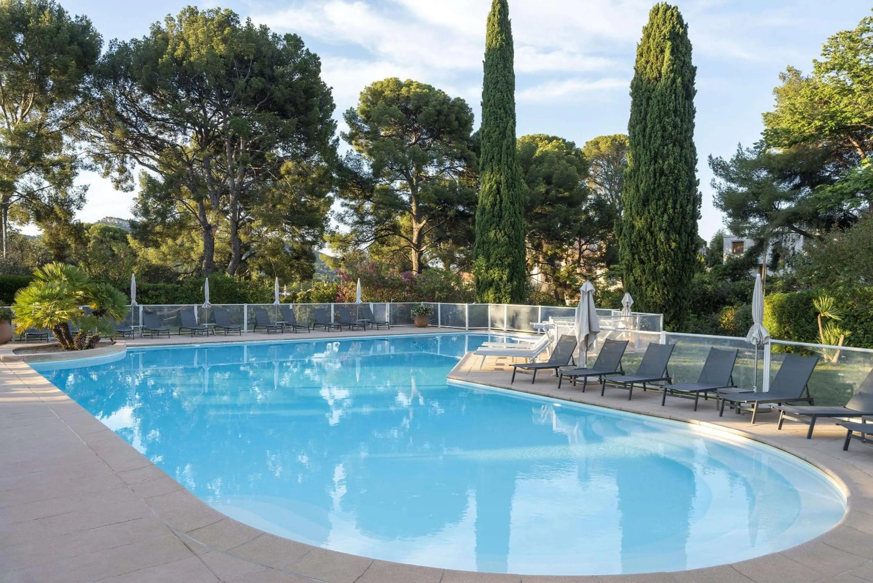Pool view in Grand Hotel Des Lecques; BW Signature Collection
