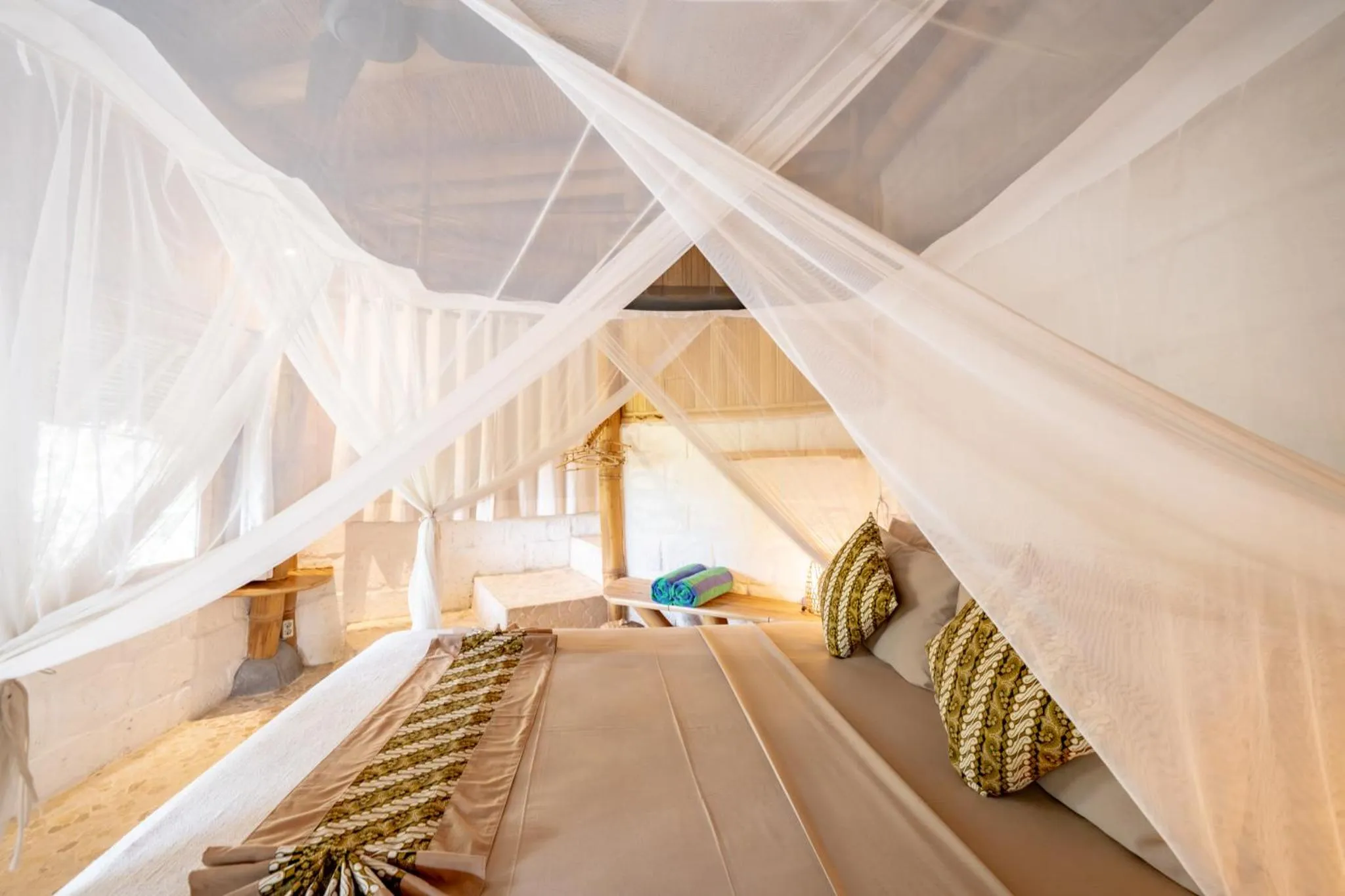 Bed in Le Bamboo Bali