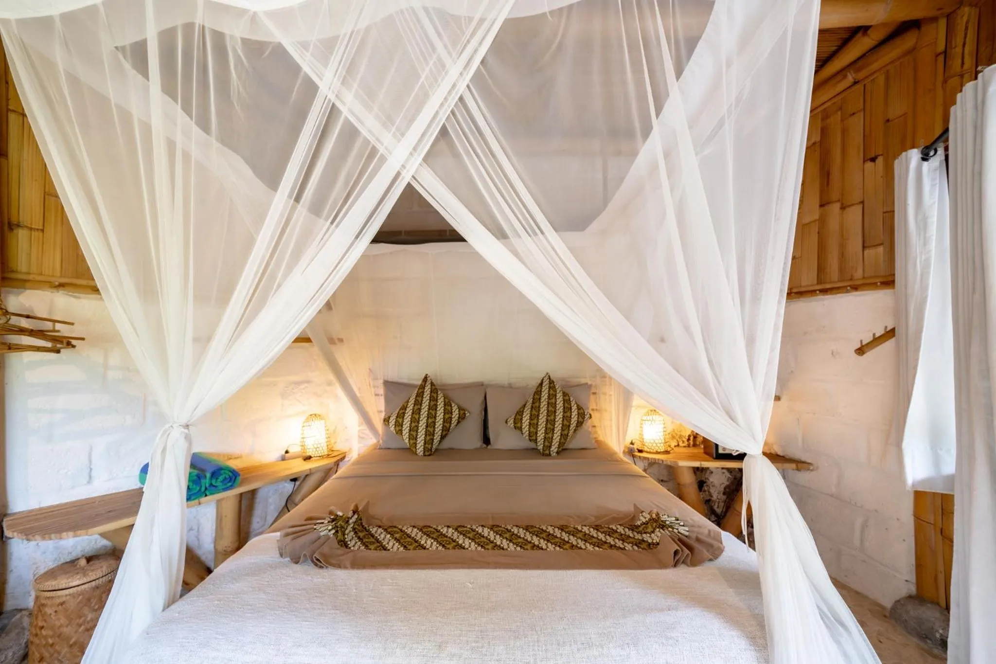 Bed in Le Bamboo Bali