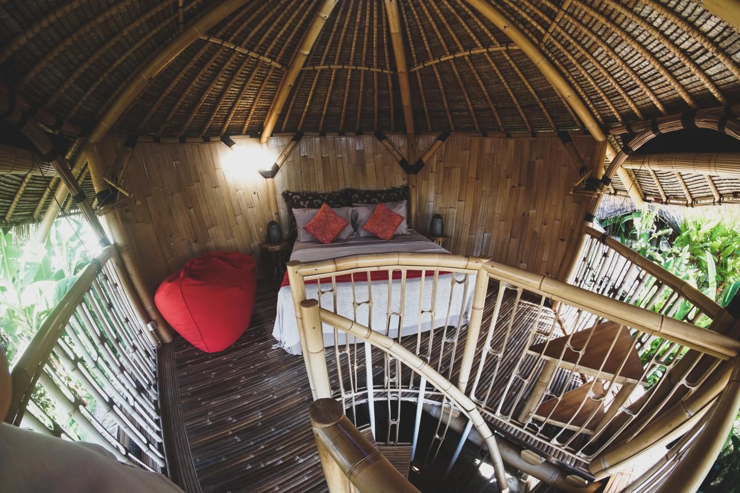 Bed in Le Bamboo Bali