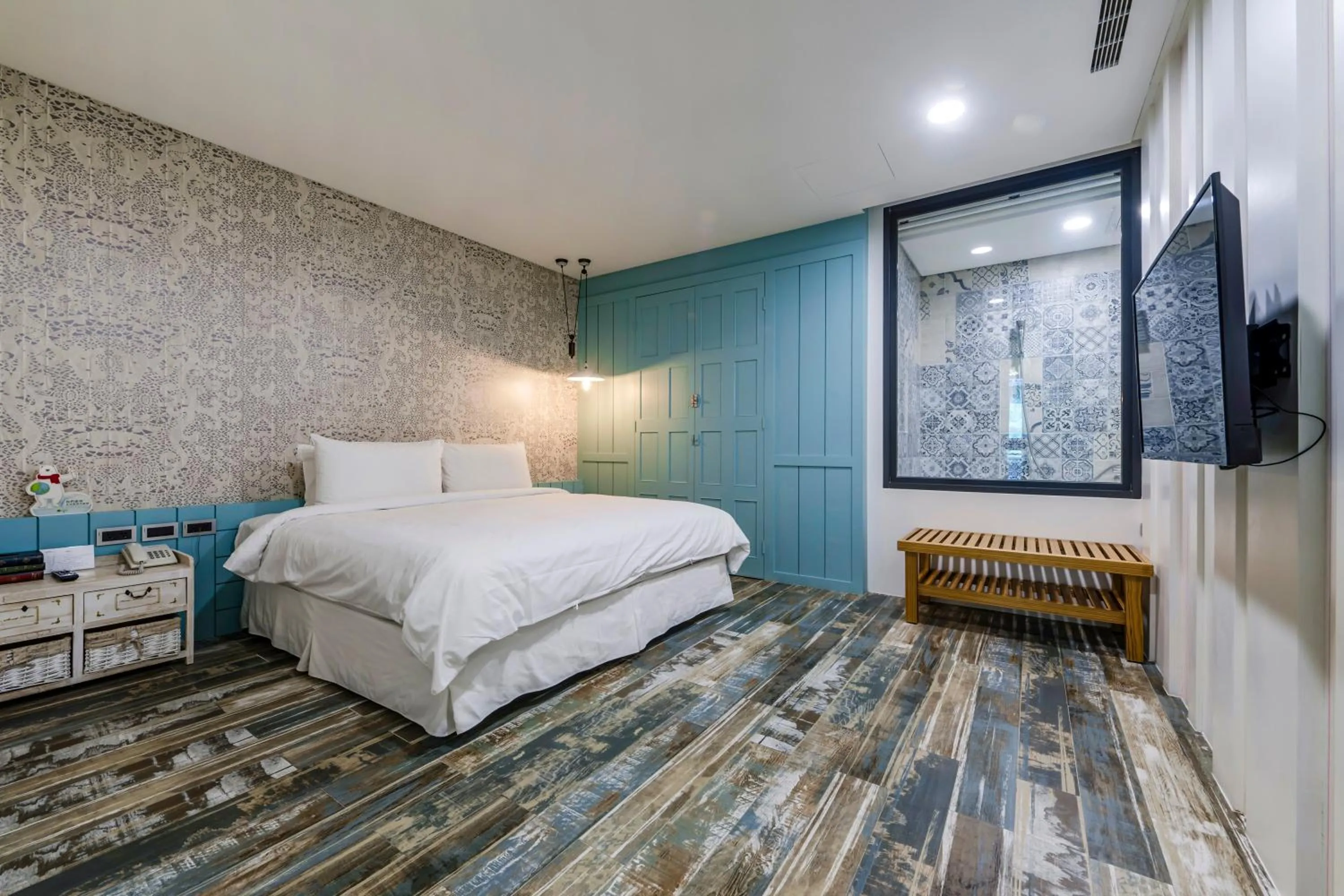 Photo of the whole room, Bed in Han Yan Design Hotel